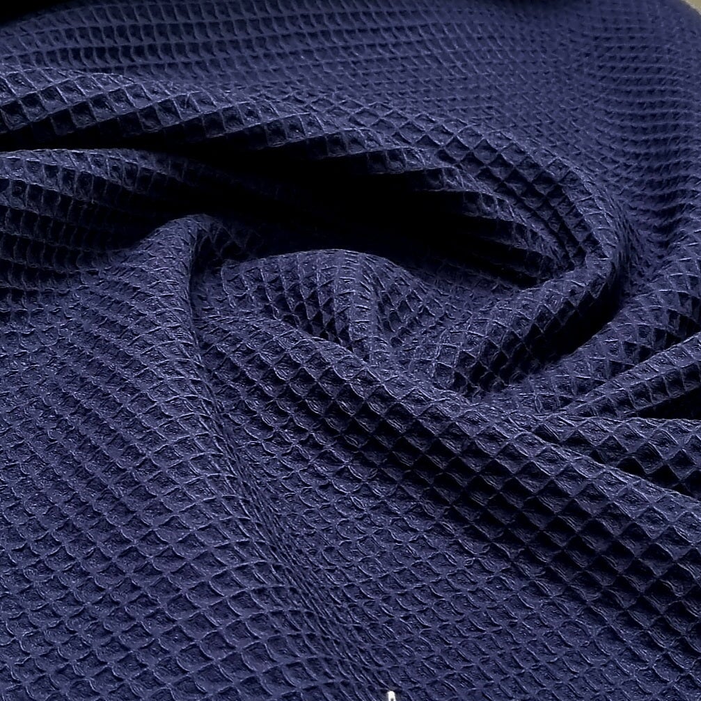 Waffelpique uni verschiedene Farben Sweat, neu Malu Stoffhaus - Nähschule - Atelier navy 011 Malu - Stoffhaus