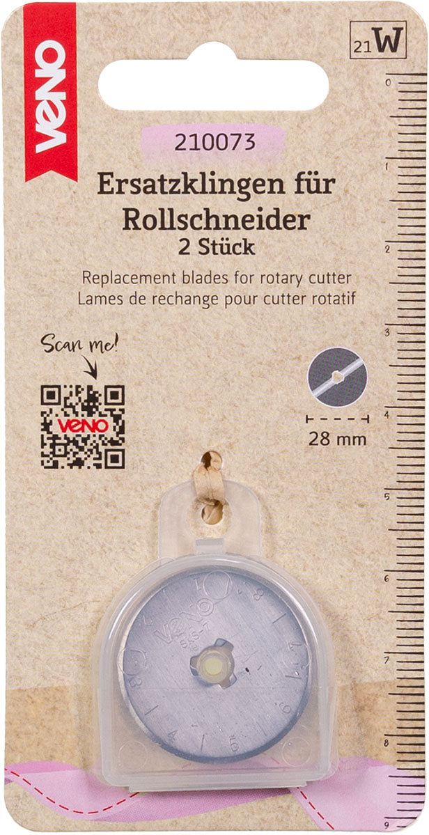 Ersatzklingen für Rollschneider 28mm Veno