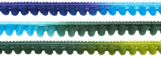 Pomponborte multicolor zwei Farben