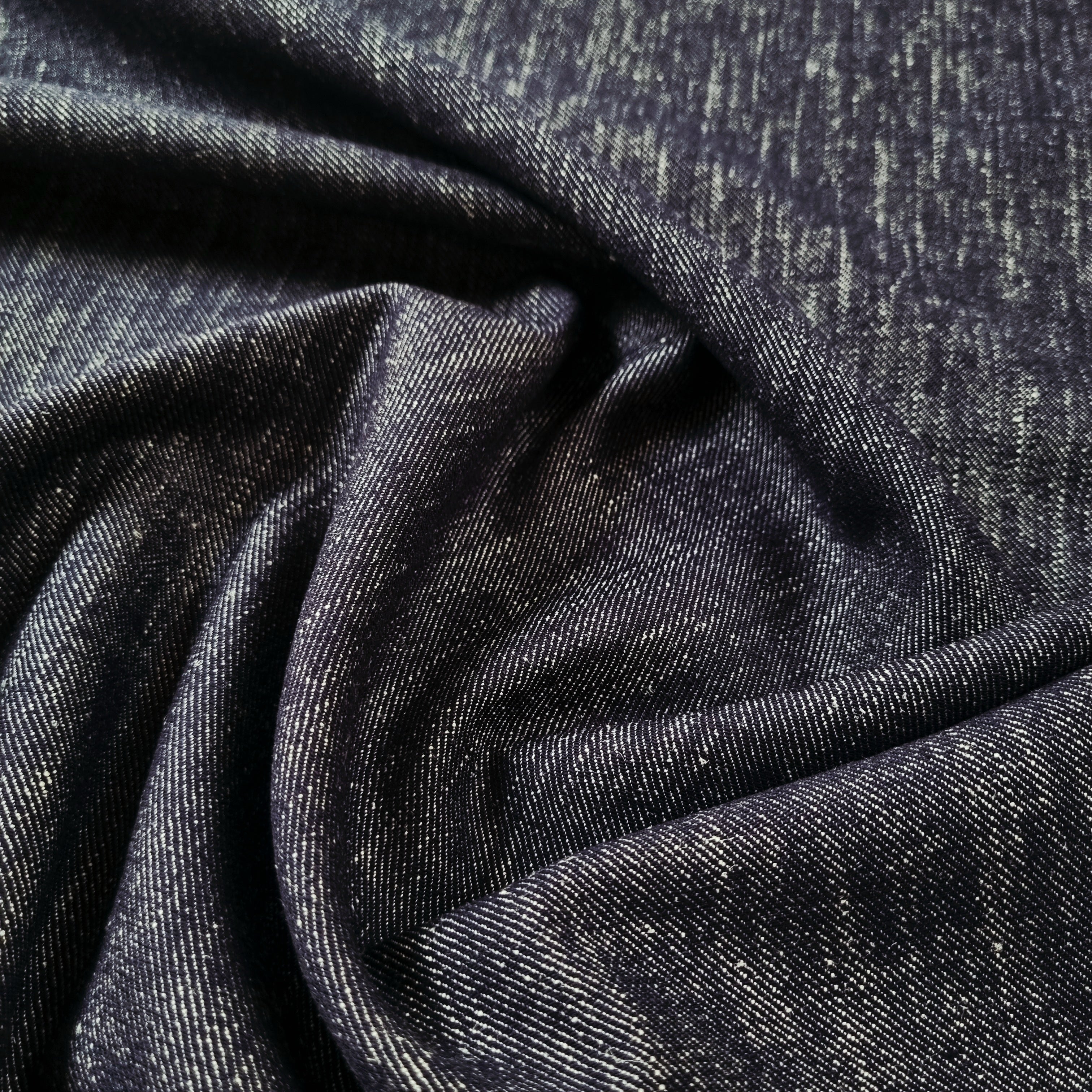 auffällig strukturierter Jeans mit Leinen blau Jeans, neu Knipidee International B.V. Malu - Stoffhaus
