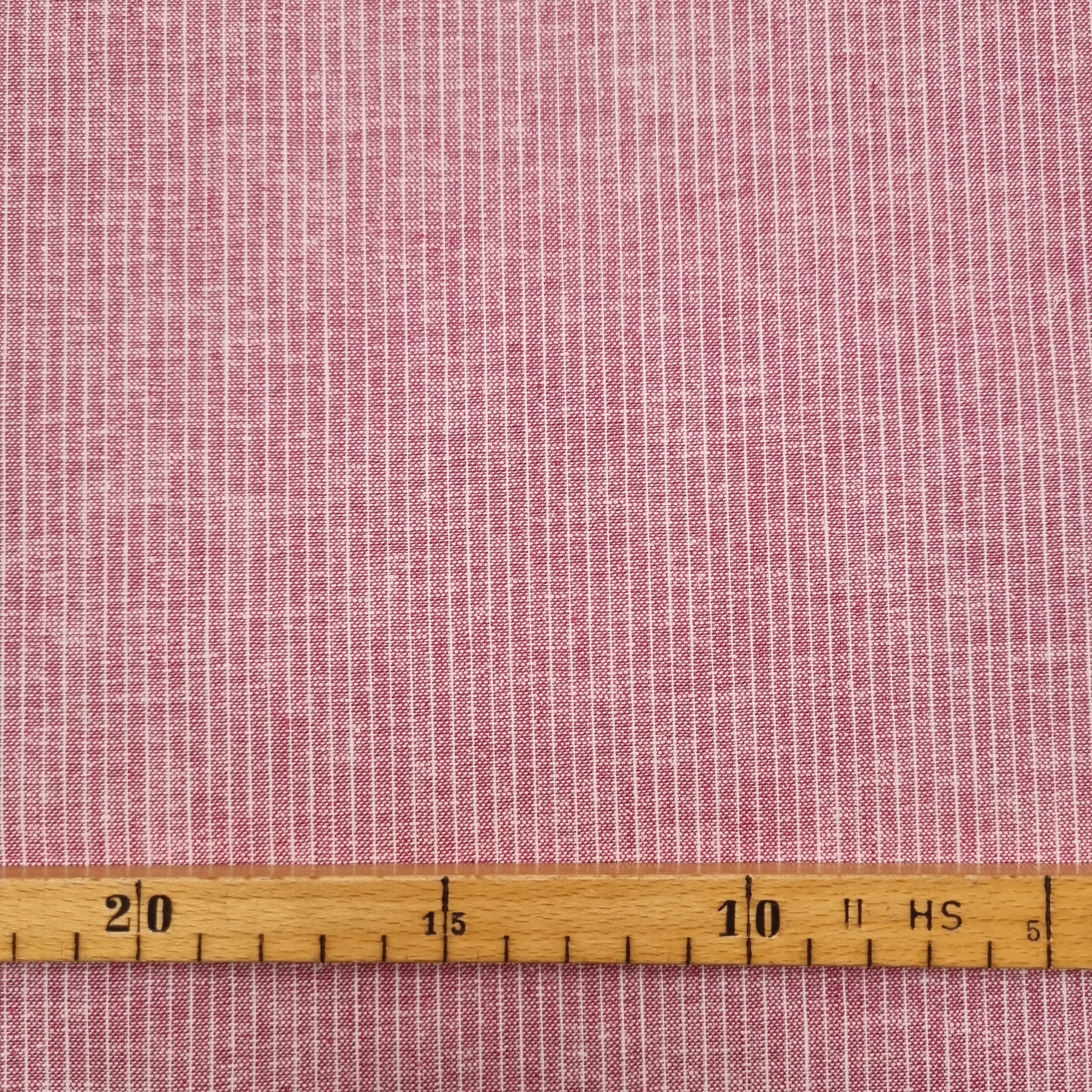 Baumwollleinen rosé mit feinen Streifen Webstoff, neu Hemmers Itex Malu - Stoffhaus