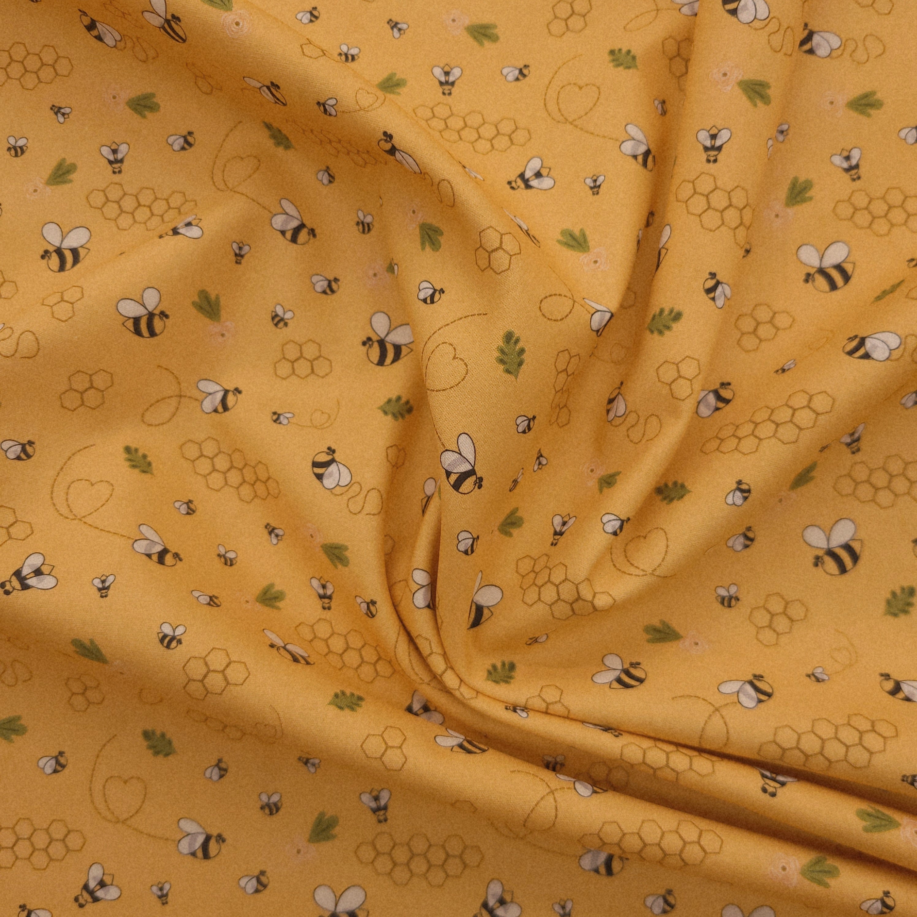 Bienen Baumwolldruck Webstoff Malu Stoffhaus Malu - Stoffhaus