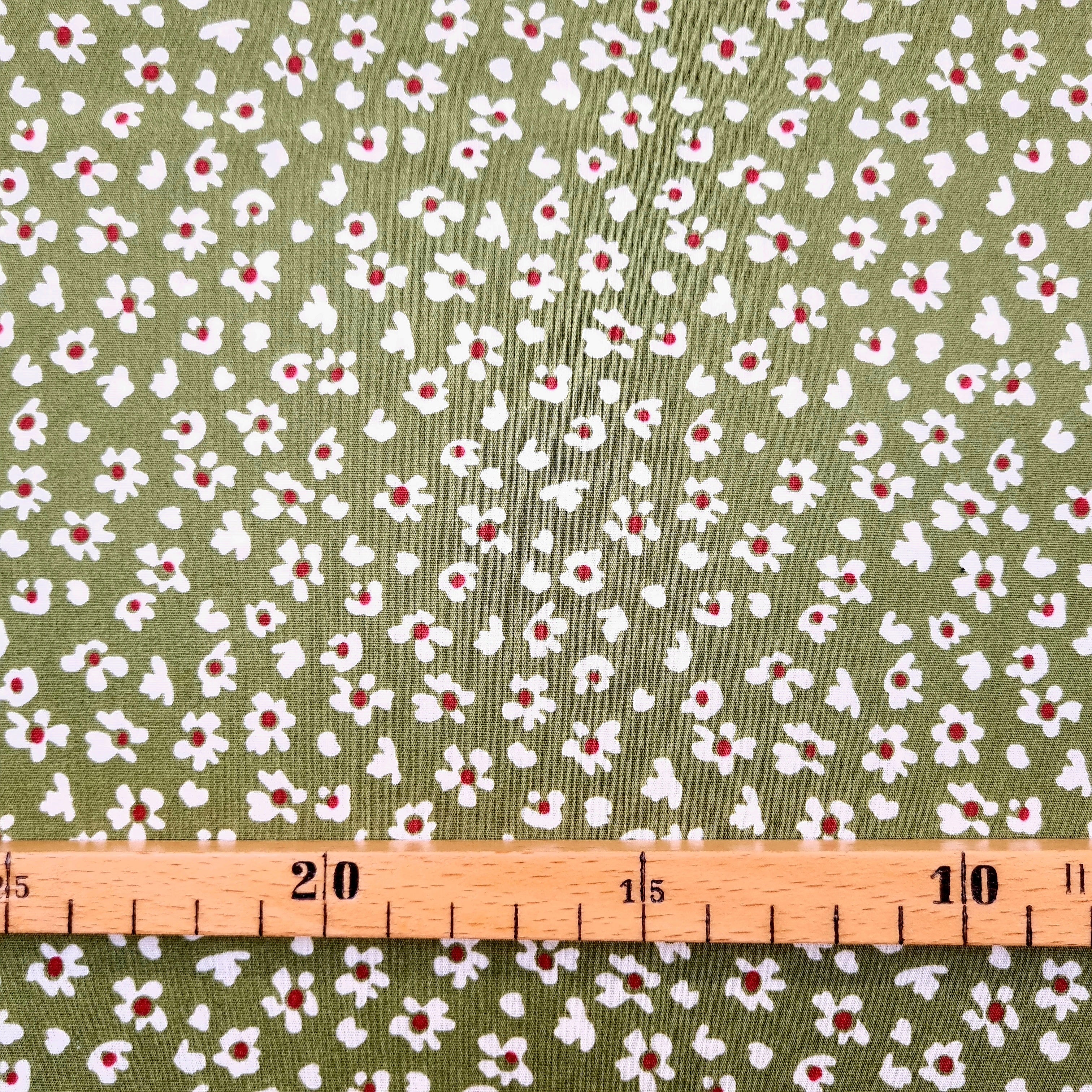 Blümchenpopeline grün Webstoff Hemmers Itex Malu - Stoffhaus