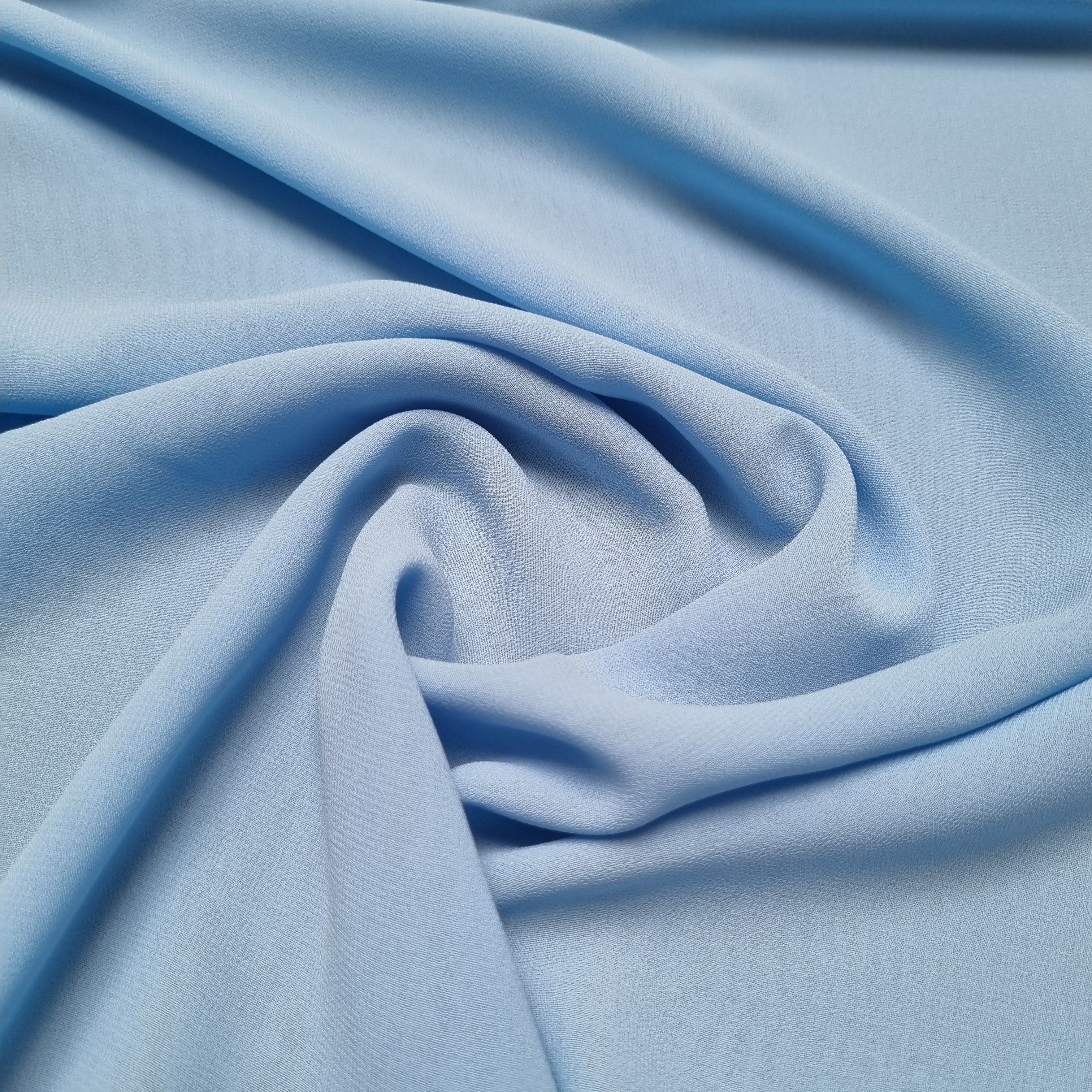Chiffon uni verschiedene Farben Feines Hemmers Itex hellblau 7029 Malu - Stoffhaus