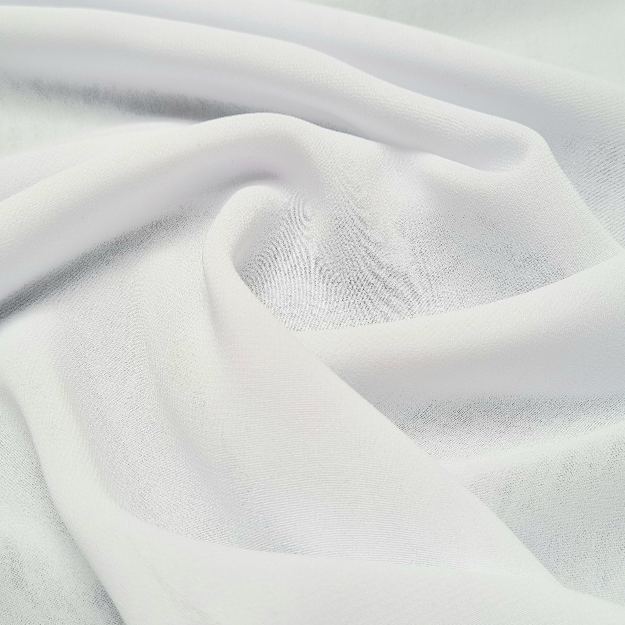 Chiffon uni verschiedene Farben Feines Hemmers Itex reinweiß 5003 Malu - Stoffhaus