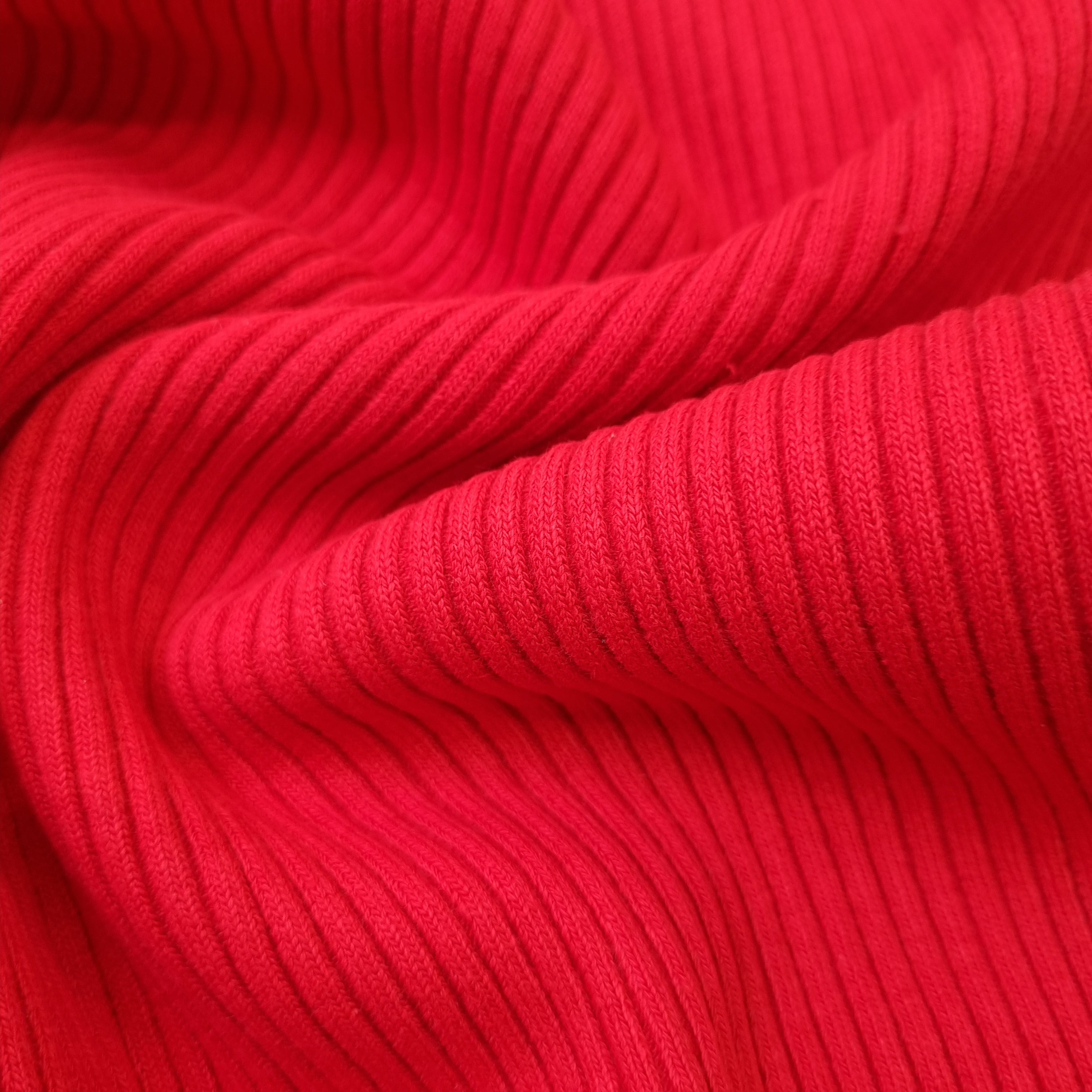 Doppelribbündchen rot Jersey Malu Stoffhaus Malu - Stoffhaus
