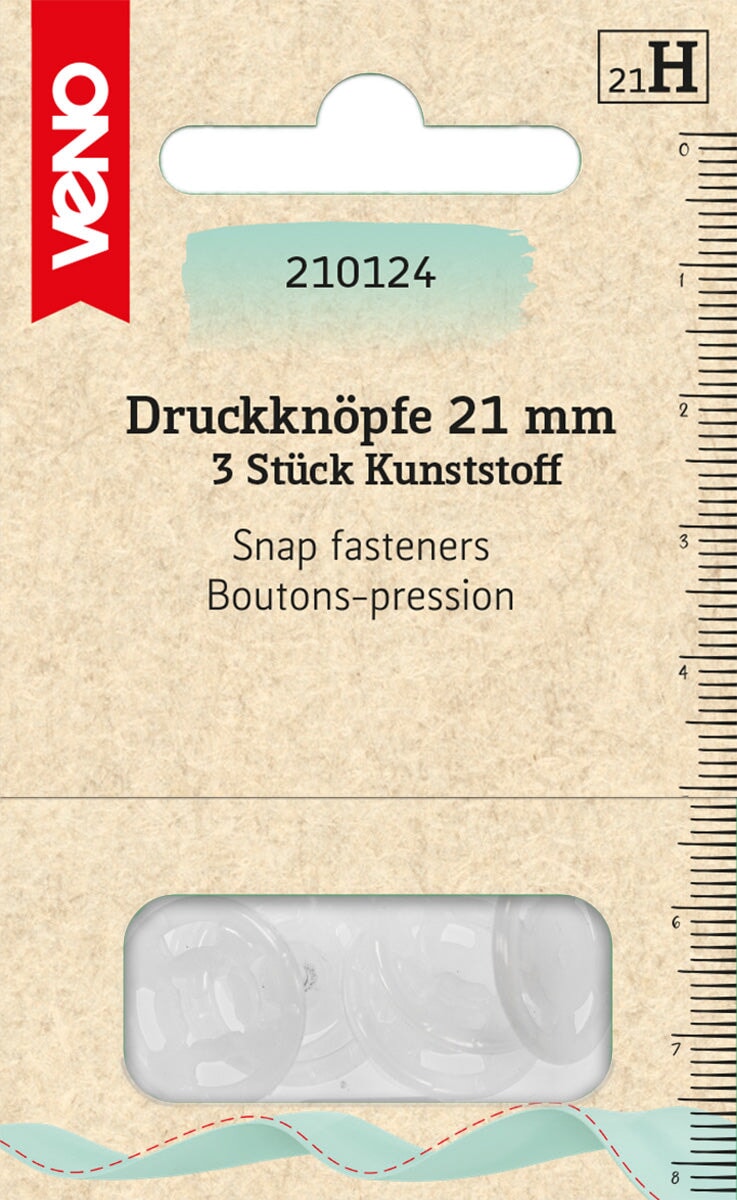 Druckknöpfe transparent Veno Kurzware neu Veno Malu - Stoffhaus