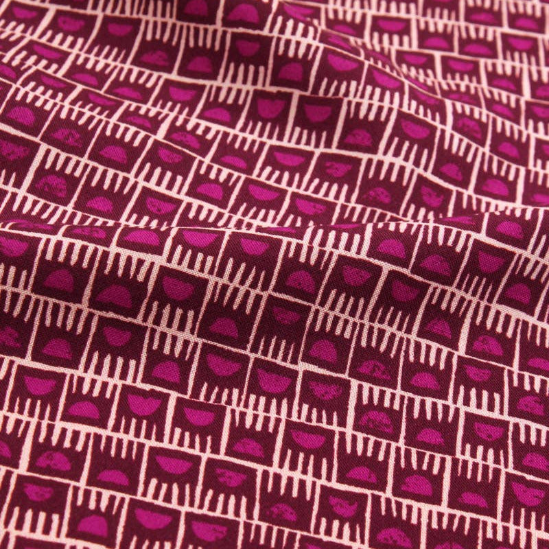 Eglantine et Zoé - Dam-Viskosestoff in Magentarot: 10 M Eglantine et Zoé Malu - Stoffhaus