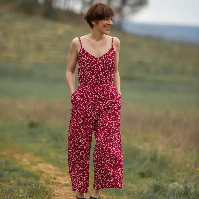 Eglantine et Zoé - Pinea Red Pinea-Grenade Viskose-Twillstoff: 10 M Eglantine et Zoé Malu - Stoffhaus