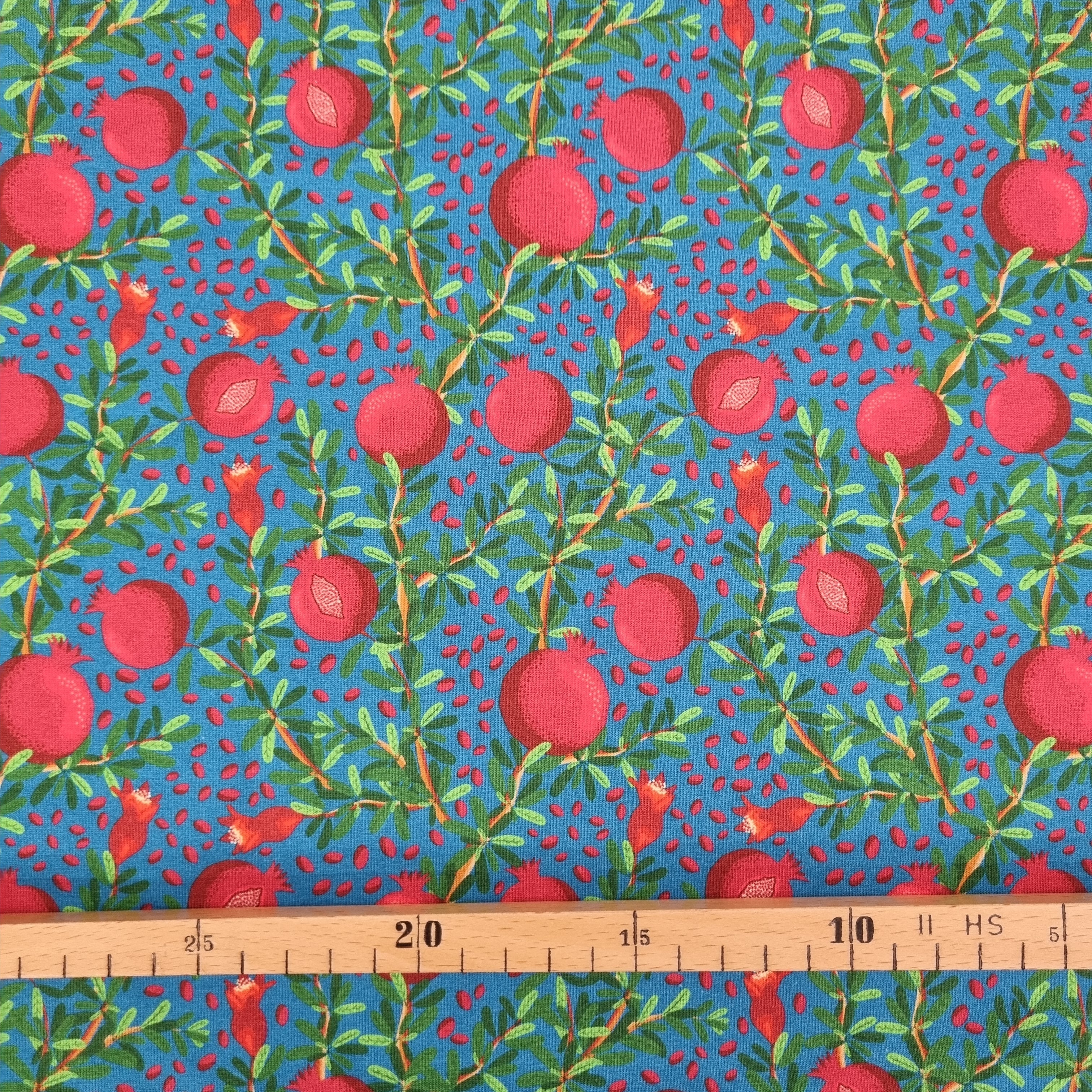 Eigenproduktion Granatapfel Biobaumwolljersey Eigenproduktion, neu Malu Stoffhaus - Nähschule - Atelier Malu - Stoffhaus