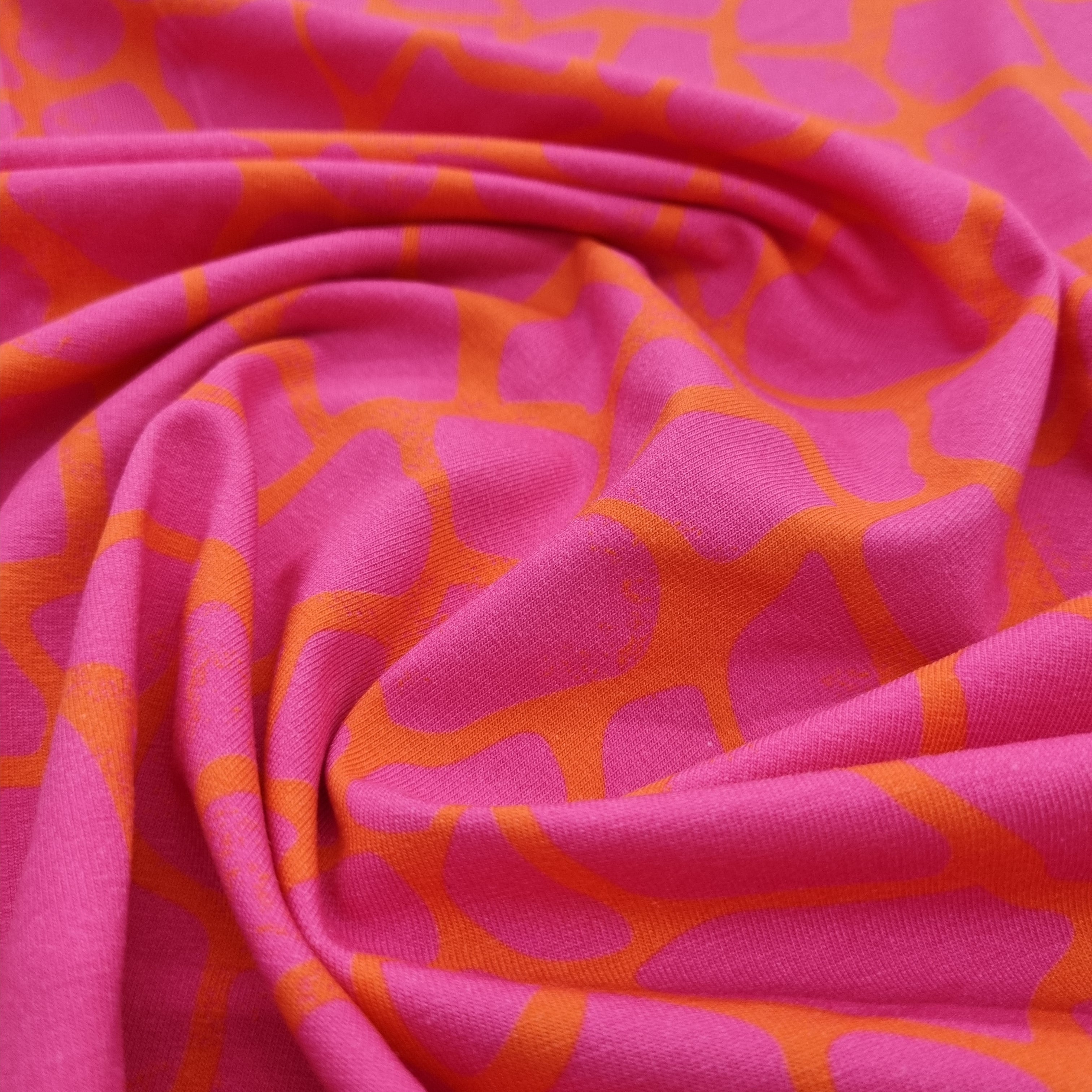 Eigenproduktion NeonGiraffe Biobaumwolljersey Eigenproduktion, neu Malu Stoffhaus - Nähschule - Atelier Malu - Stoffhaus