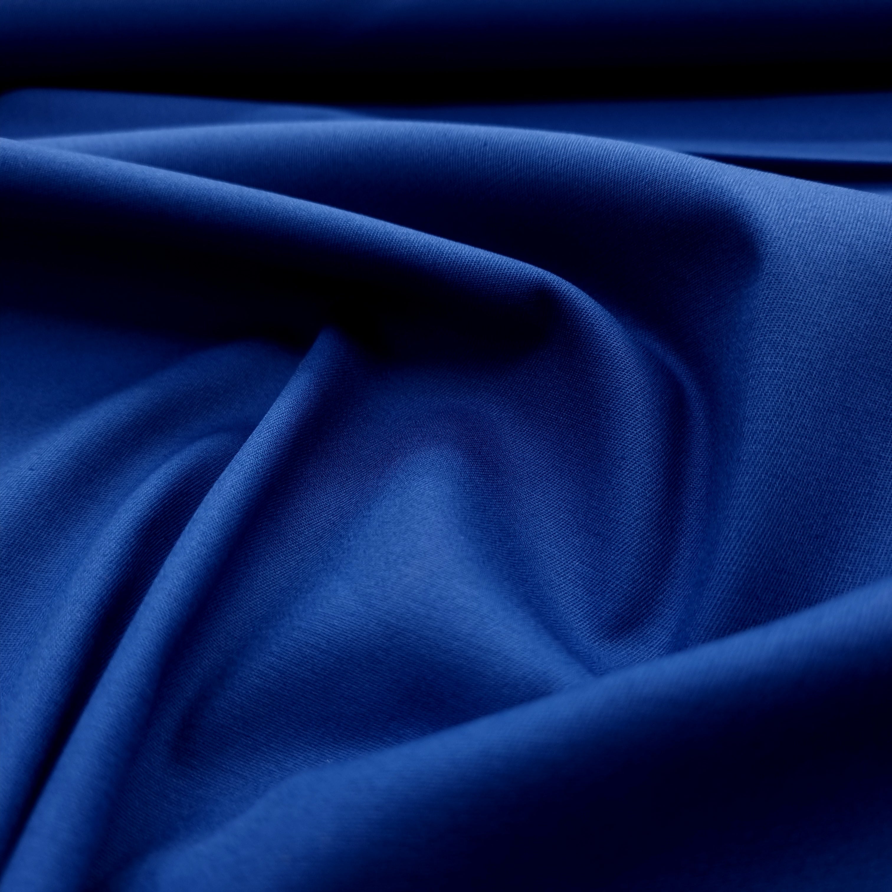 elastischer Baumwollköper mit leichtem Schimmer royalblau Webstoff, neu Toptex Malu - Stoffhaus