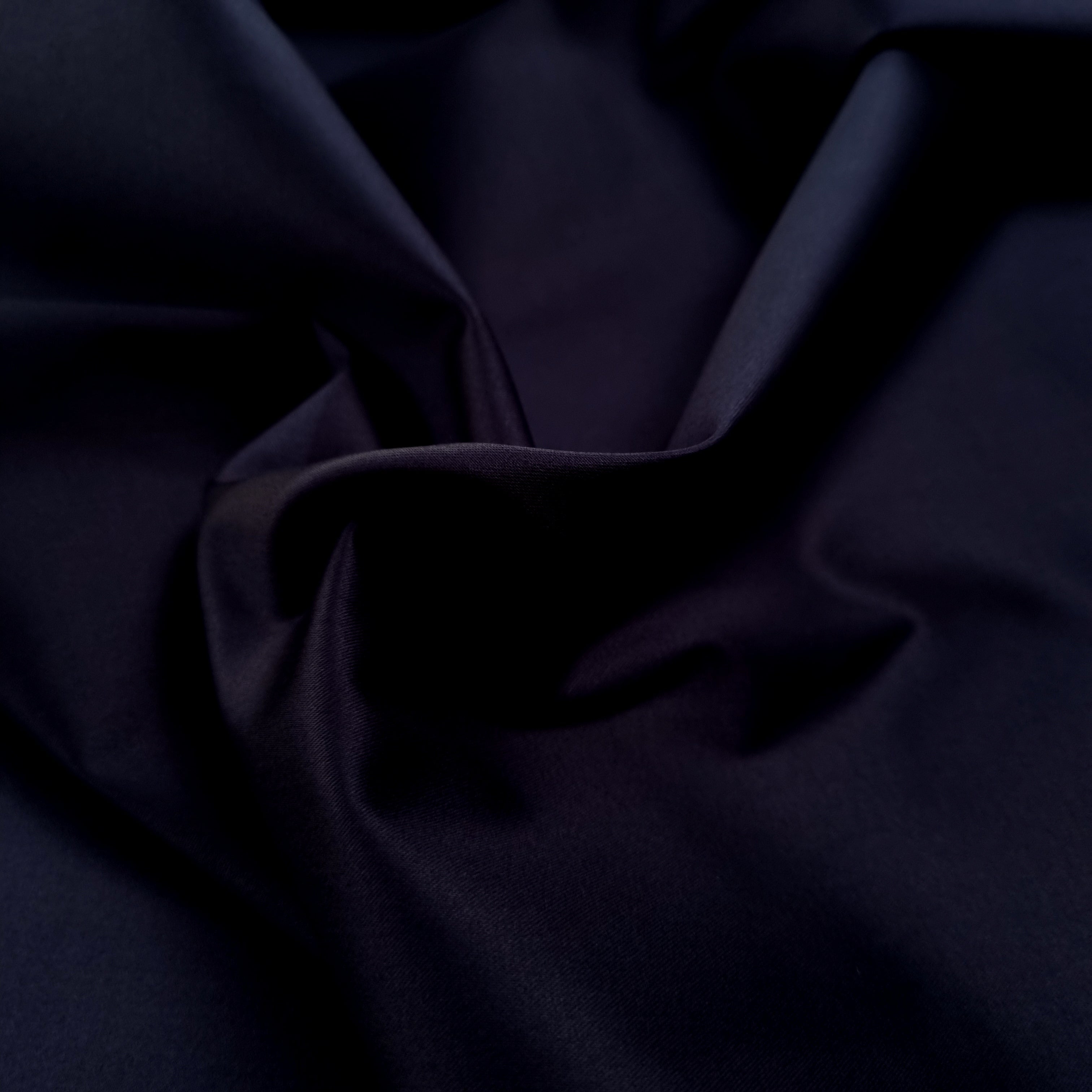 elastischer Baumwollsatin navy Webstoff, neu MANIFATTURA FODERAMI CIMMINO Malu - Stoffhaus