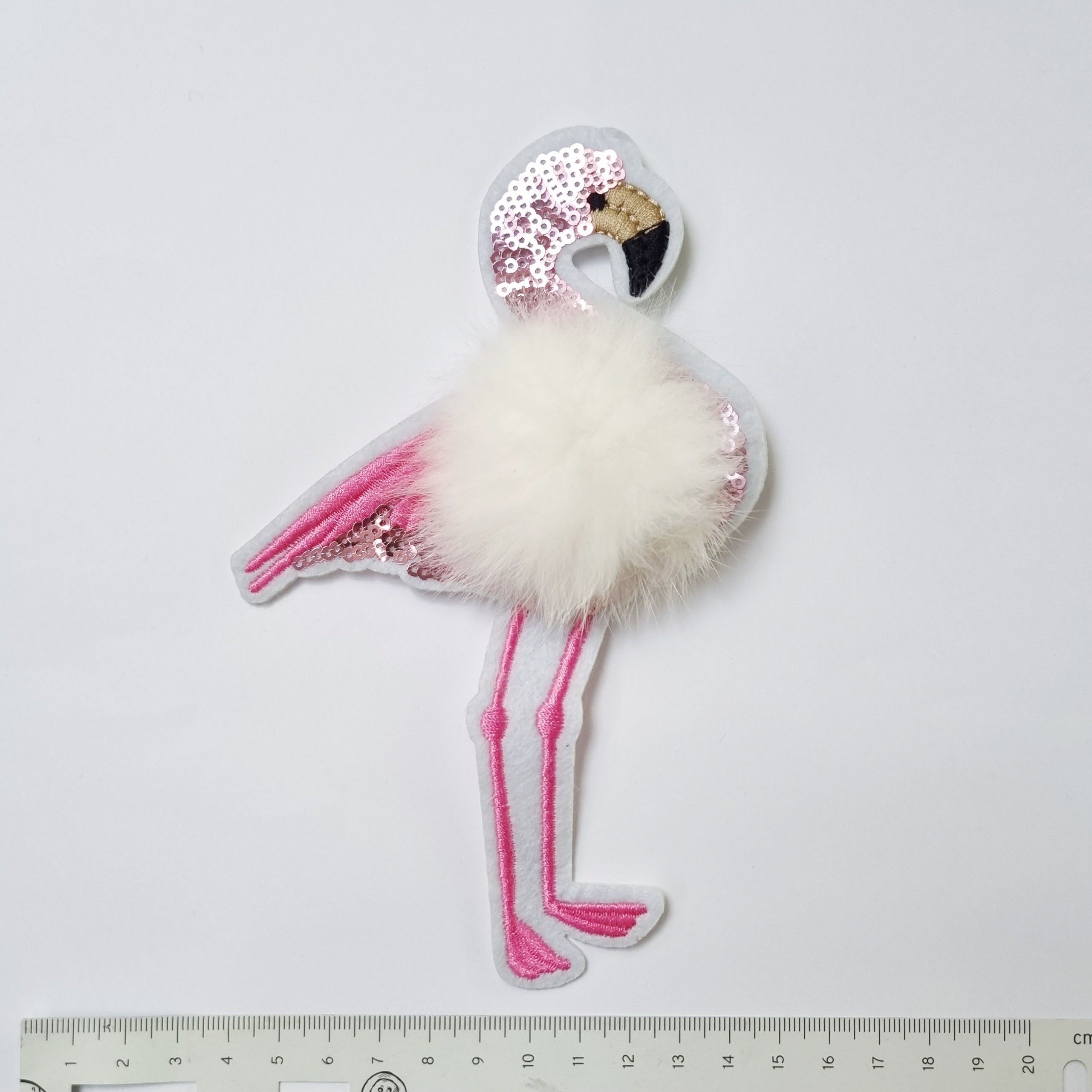 Flamingo Applikation Kurzware neu Malu Stoffhaus Malu - Stoffhaus