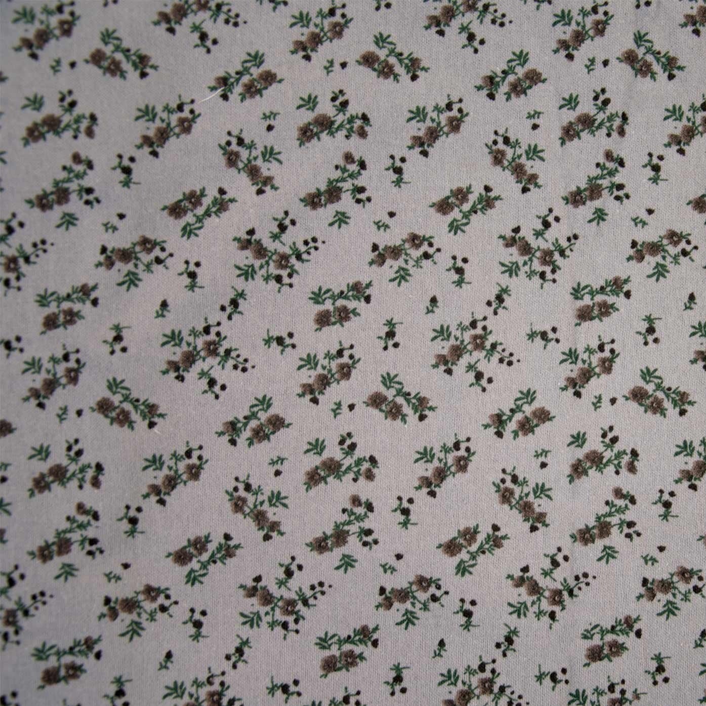 Flanell mille fleur grau Viskosewebstoff, neu Malu Stoffhaus Malu - Stoffhaus