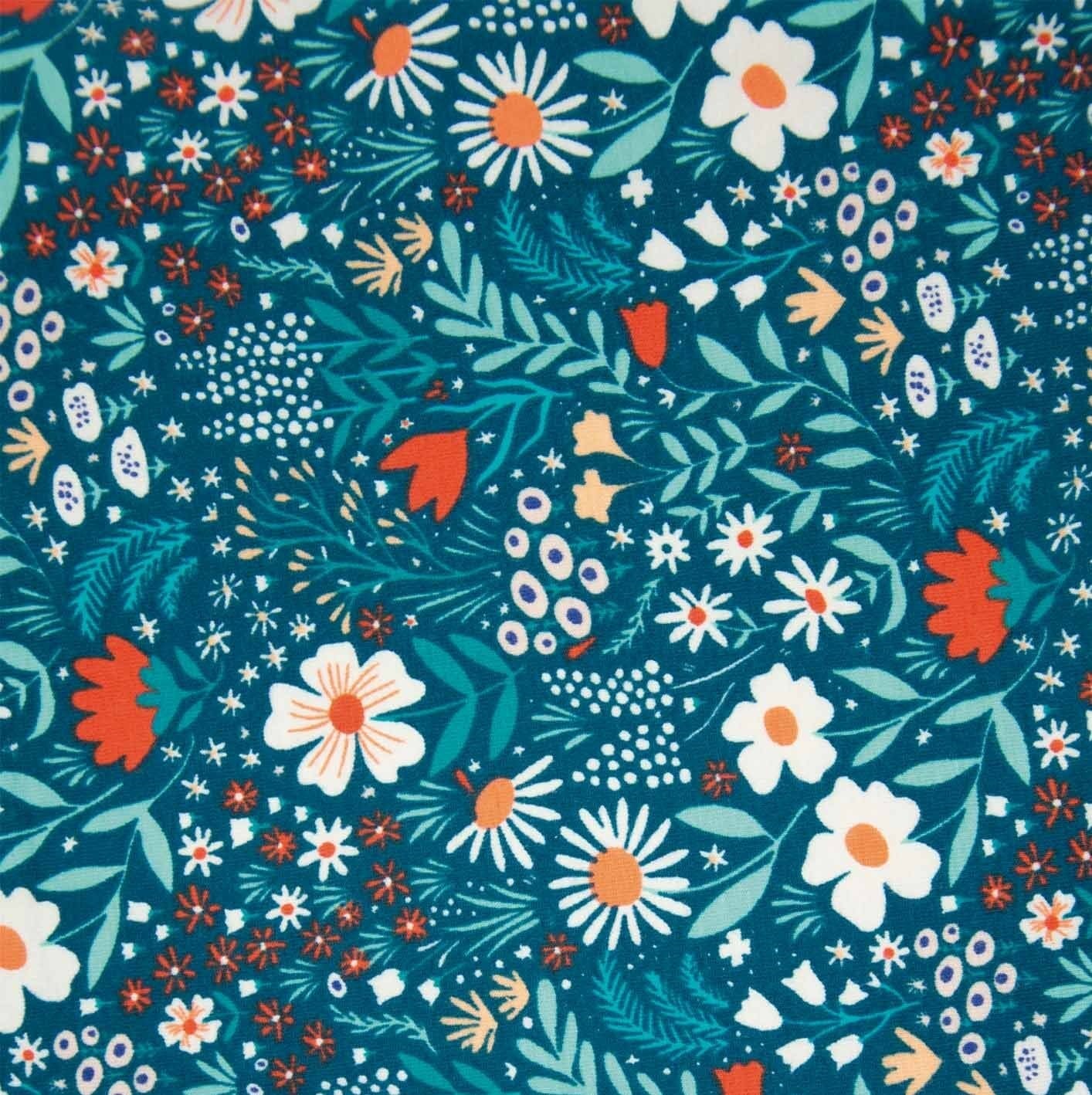 frische Blumen auf Baumwolljersey Jersey Malu Stoffhaus Malu - Stoffhaus