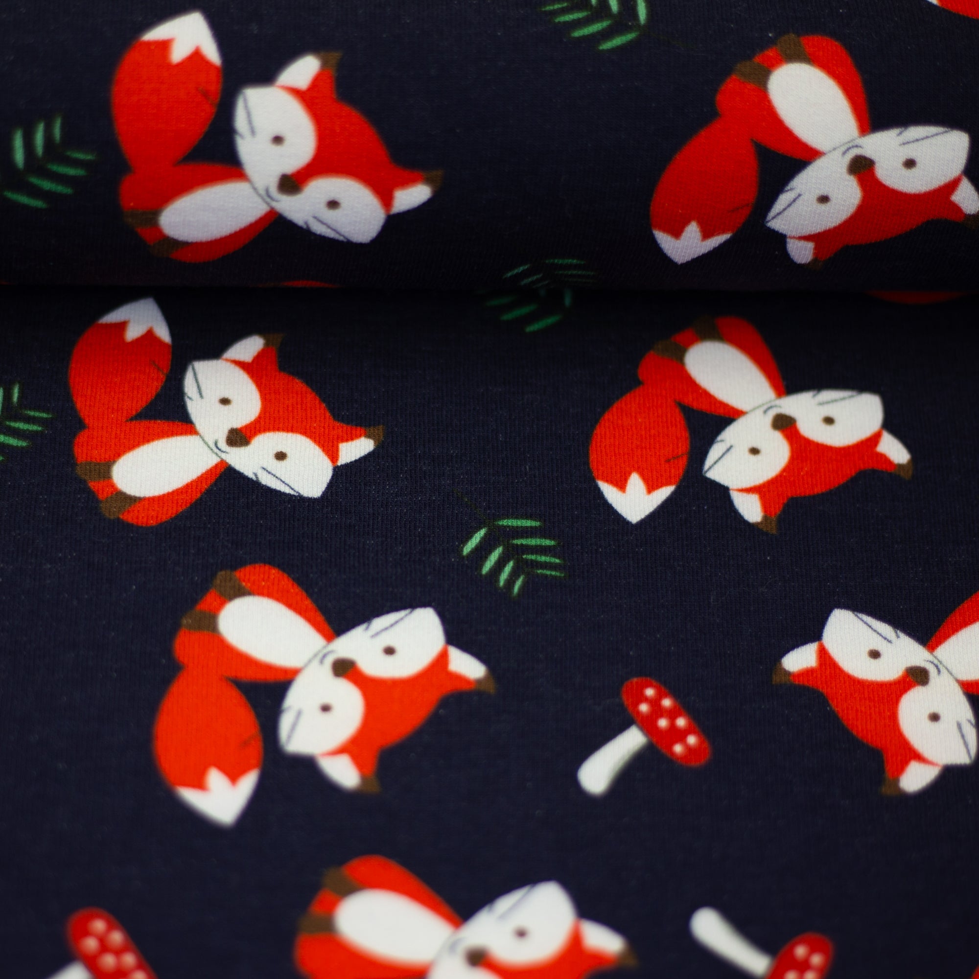 Fuchsfreunde auf Baumwolljersey jersey, neu Swafing Malu - Stoffhaus