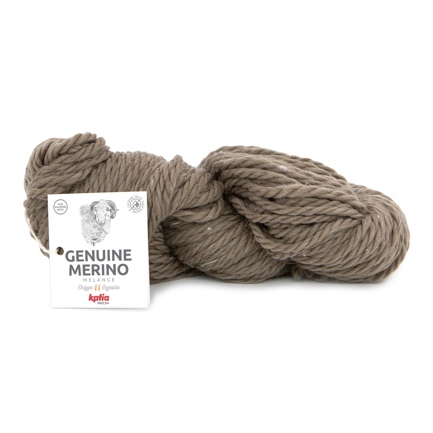 Genuine Merino Wolle Wolle Katia blassbraun 100 Malu - Stoffhaus