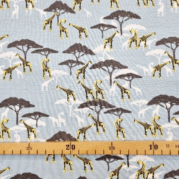 Giraffen auf Baumwolljersey jersey, neu Malu Stoffhaus Malu - Stoffhaus