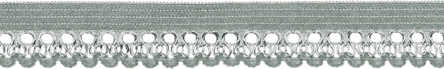 Häkelabschlußlitze (Gummi) Band elastisch Veno grau 004 Malu - Stoffhaus