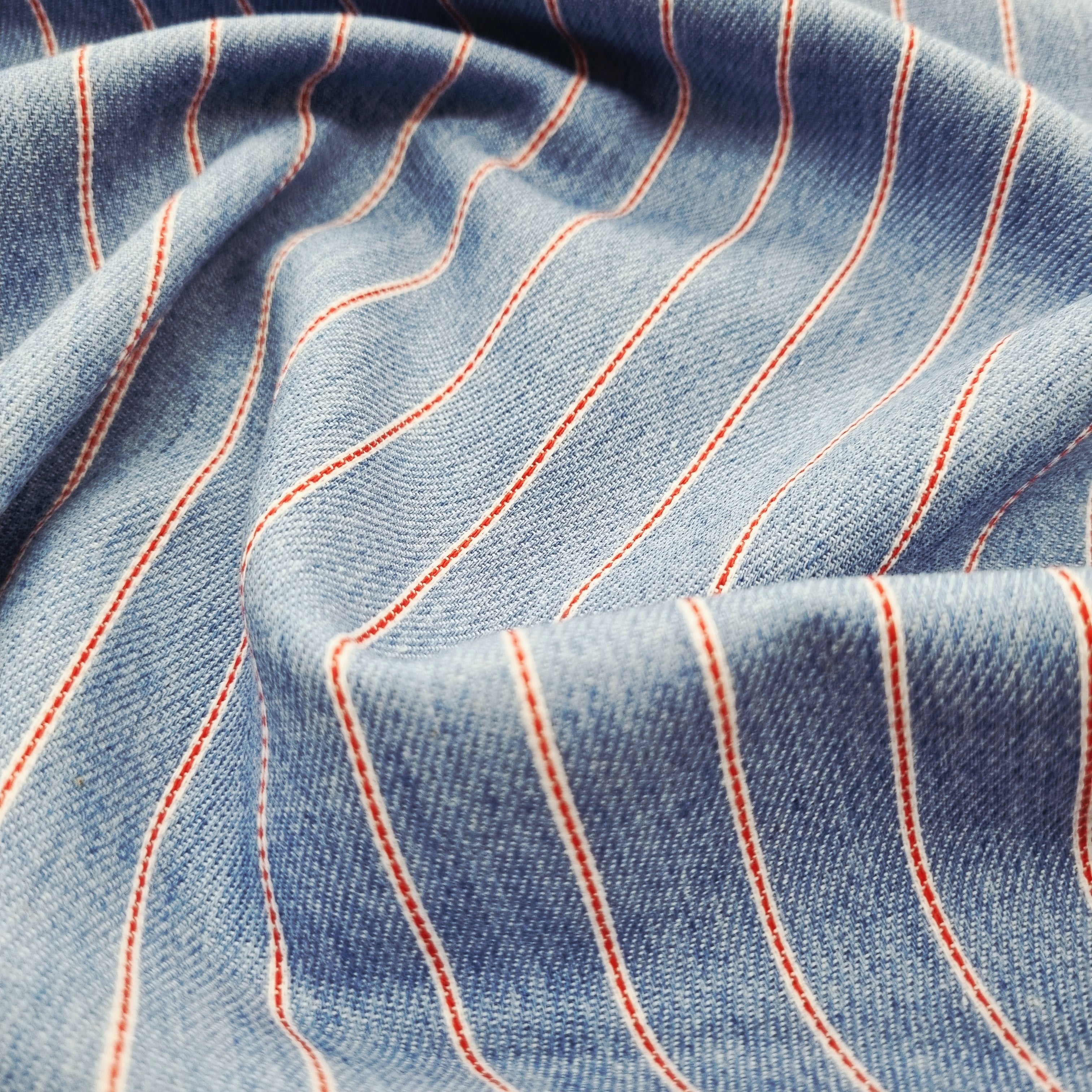 Jeans mit Längsstreifen Webstoff, neu Verhees Malu - Stoffhaus