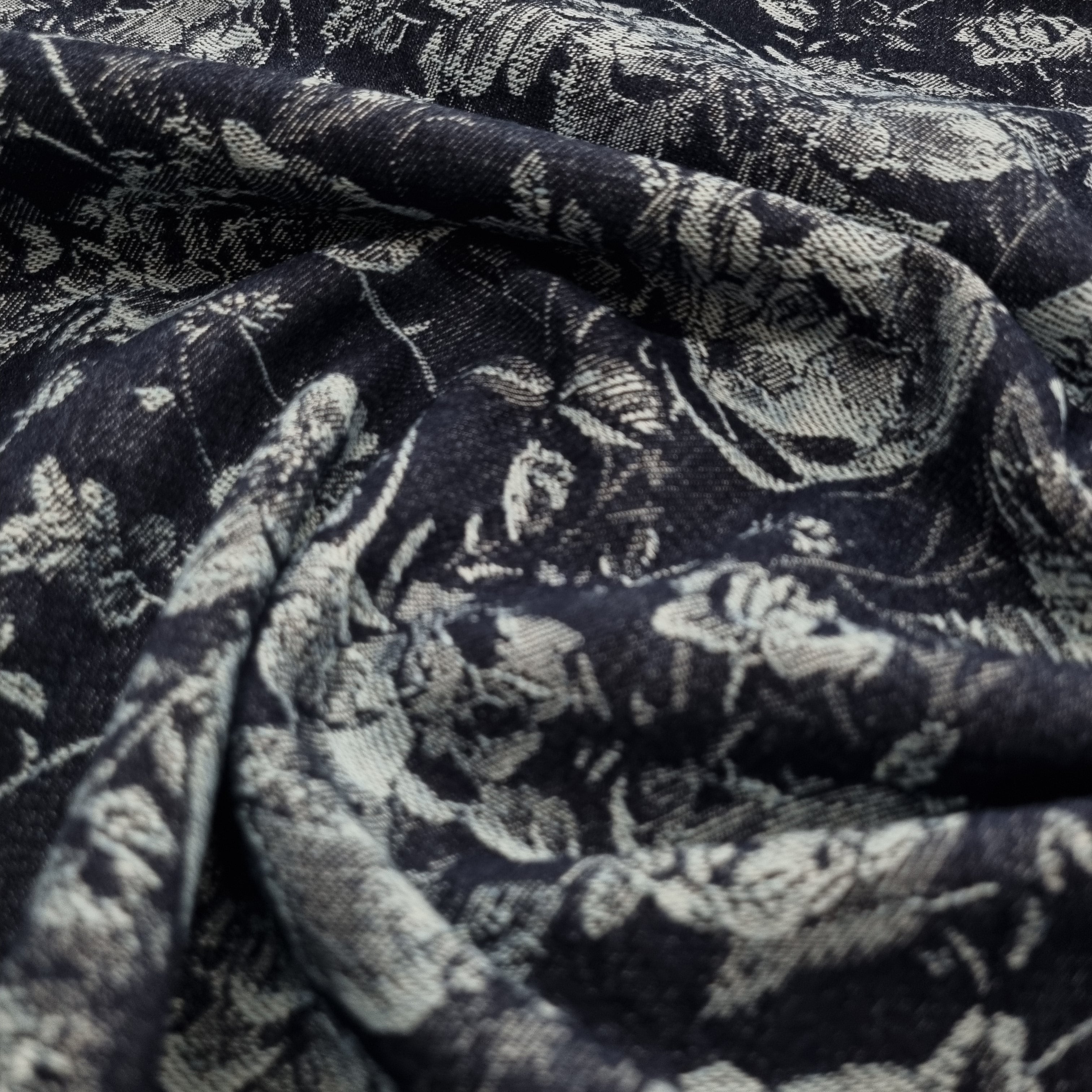 Jeansjaquard Blumen Jeans, neu Verhees Malu - Stoffhaus