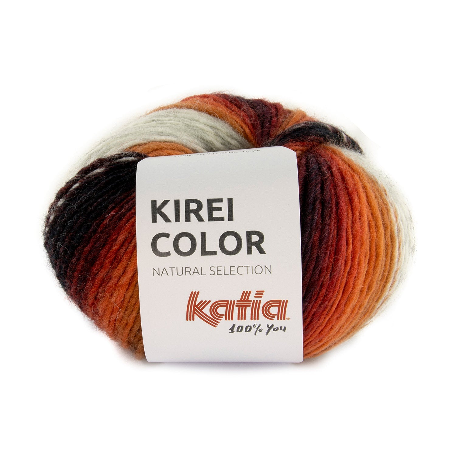 Kirei 100% Schurwolle superwash Wolle Katia rot-camel-schwarz 306 Malu - Stoffhaus