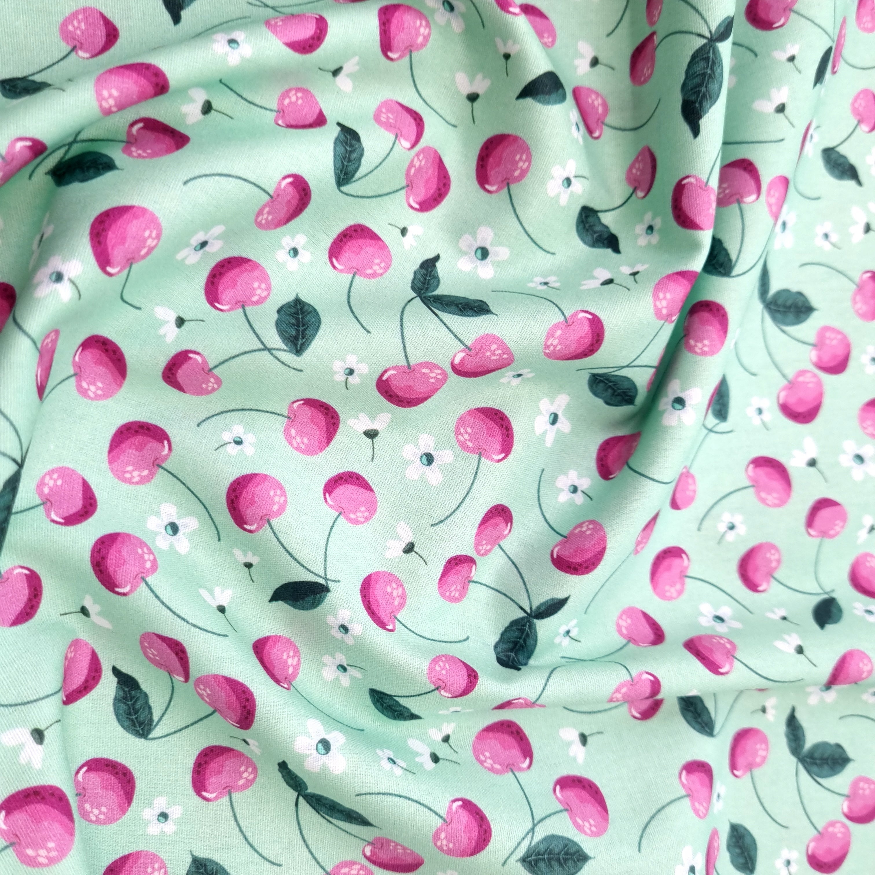 Kirschen Baumwolldruck Webstoff Swafing Malu - Stoffhaus