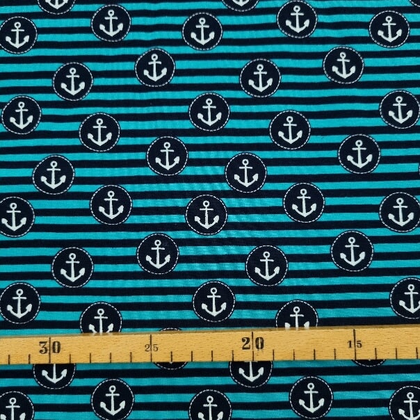 kleine Anker Baumwolljersey jersey, neu Malu Stoffhaus Malu - Stoffhaus