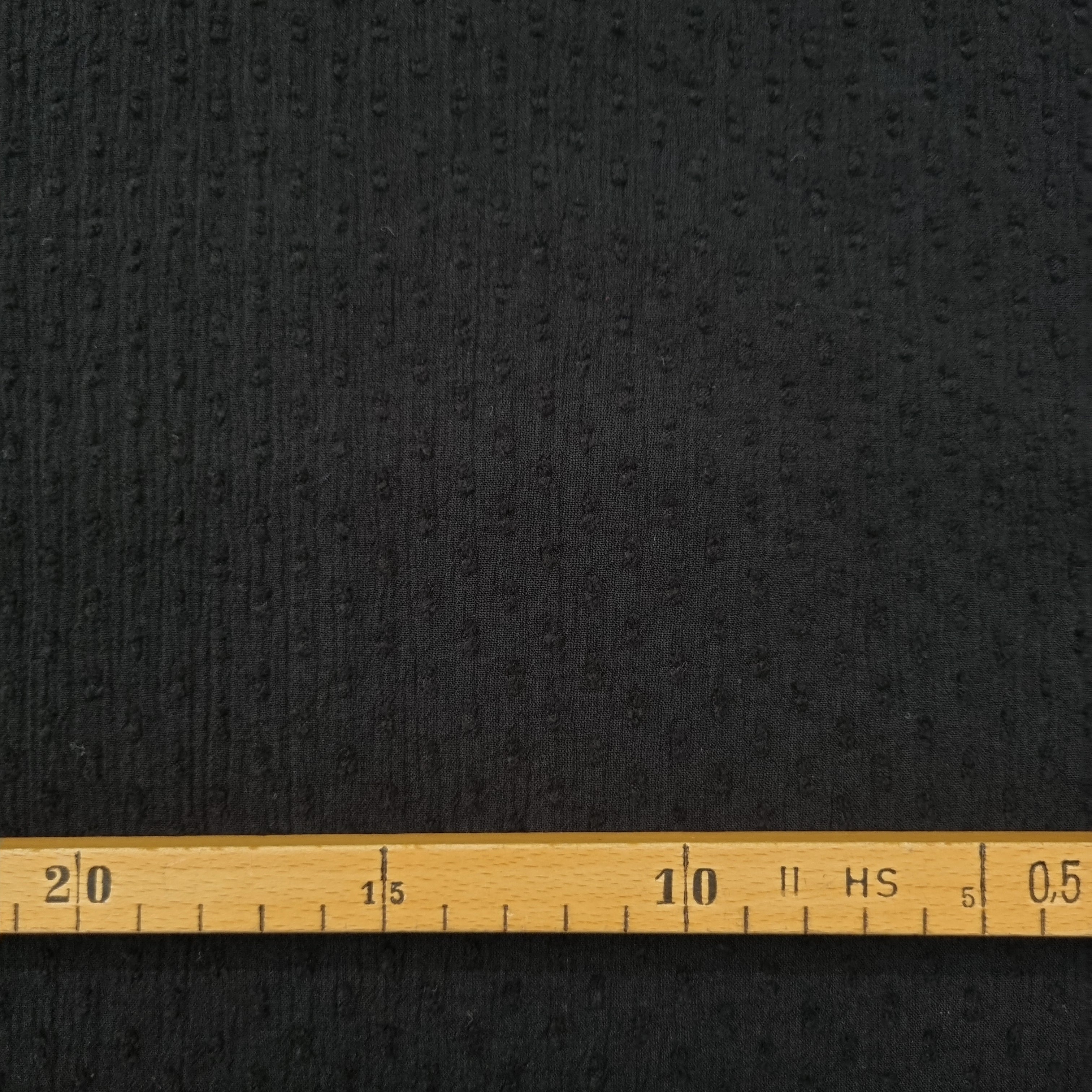 leichter Baumwollcrepe schwarz Webstoff, neu Quality Textiles Malu - Stoffhaus