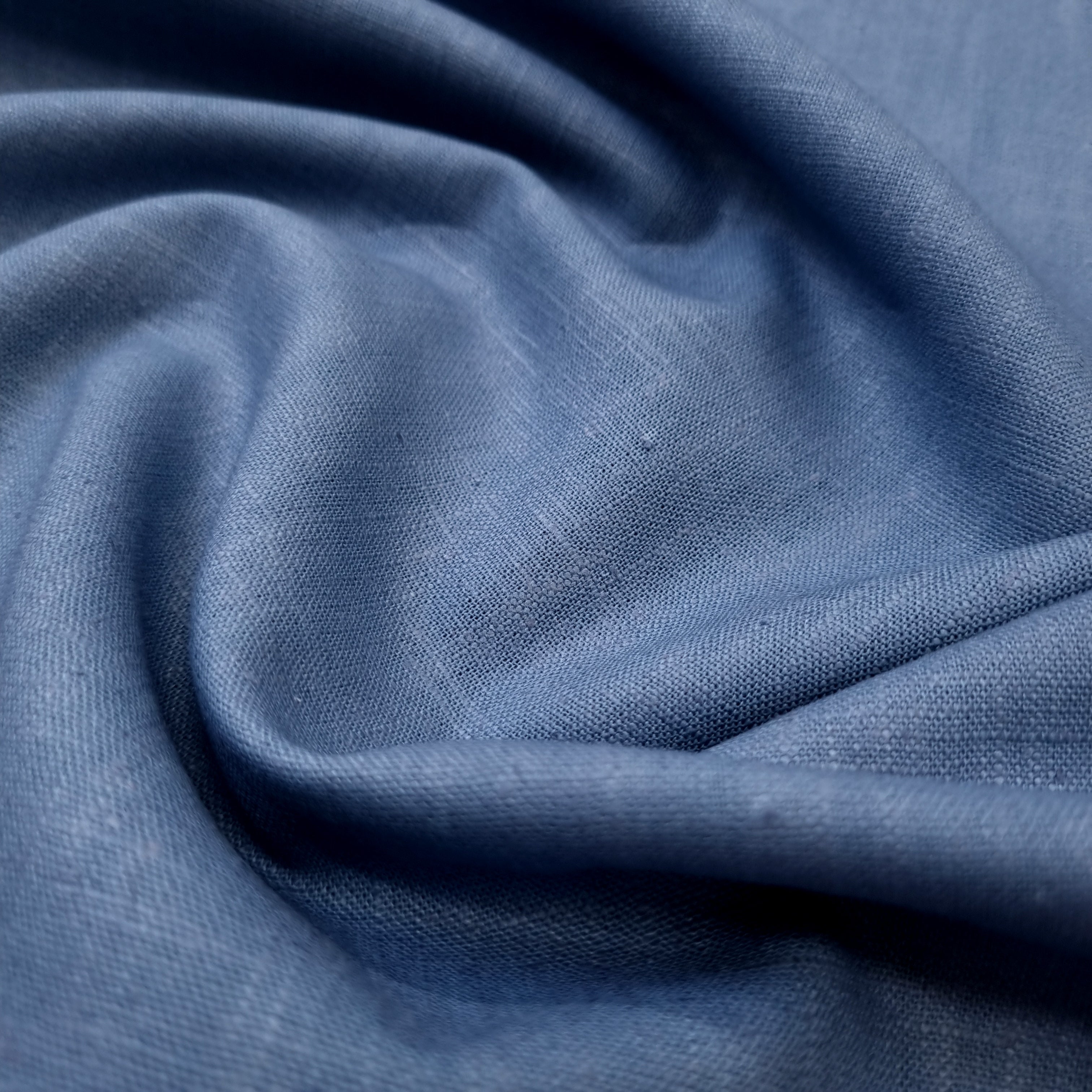 Leinen uni verschiedene Farben Musselin, neu Swafing jeansblau18-4020 Malu - Stoffhaus