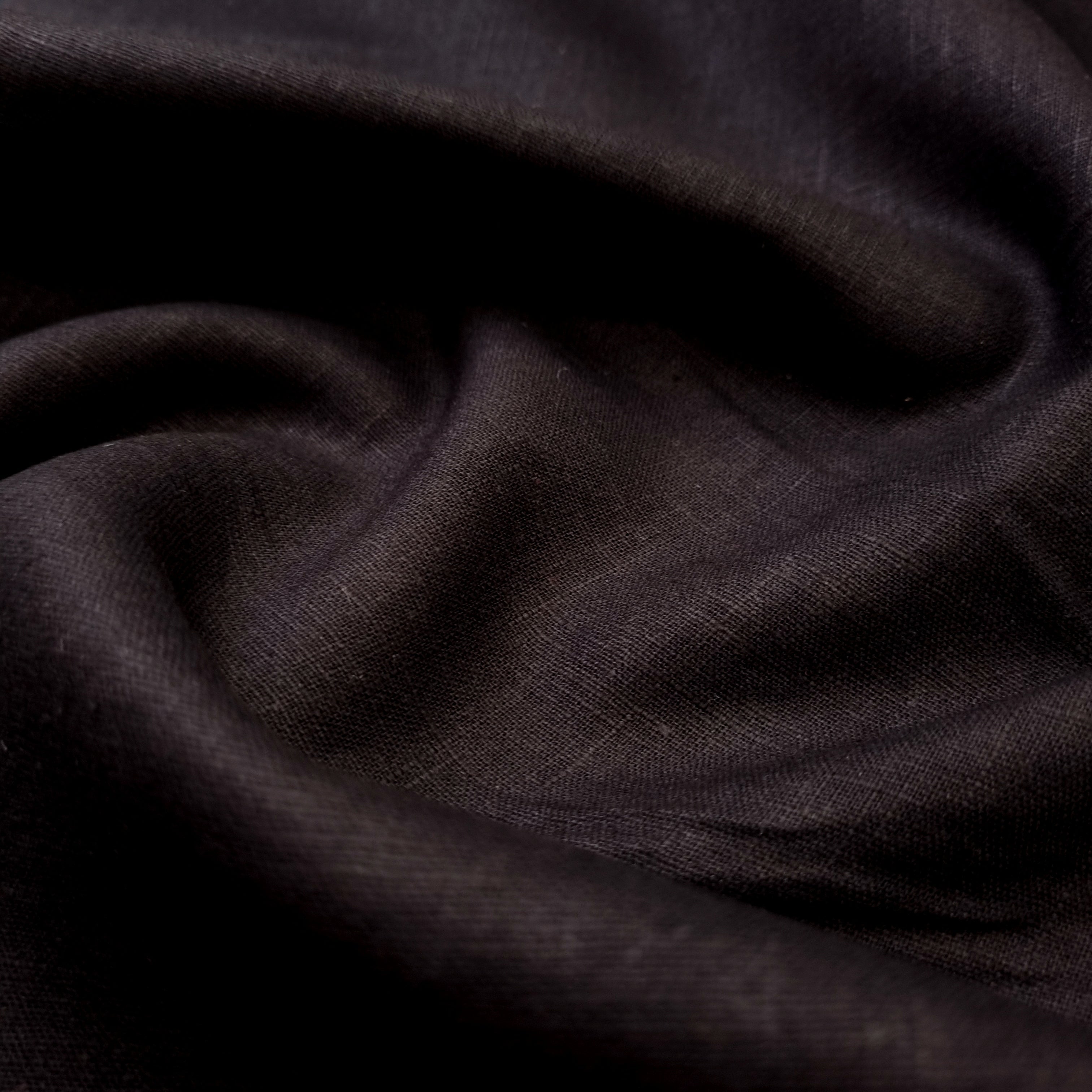 Leinen uni verschiedene Farben Musselin, neu Swafing schwarz Malu - Stoffhaus