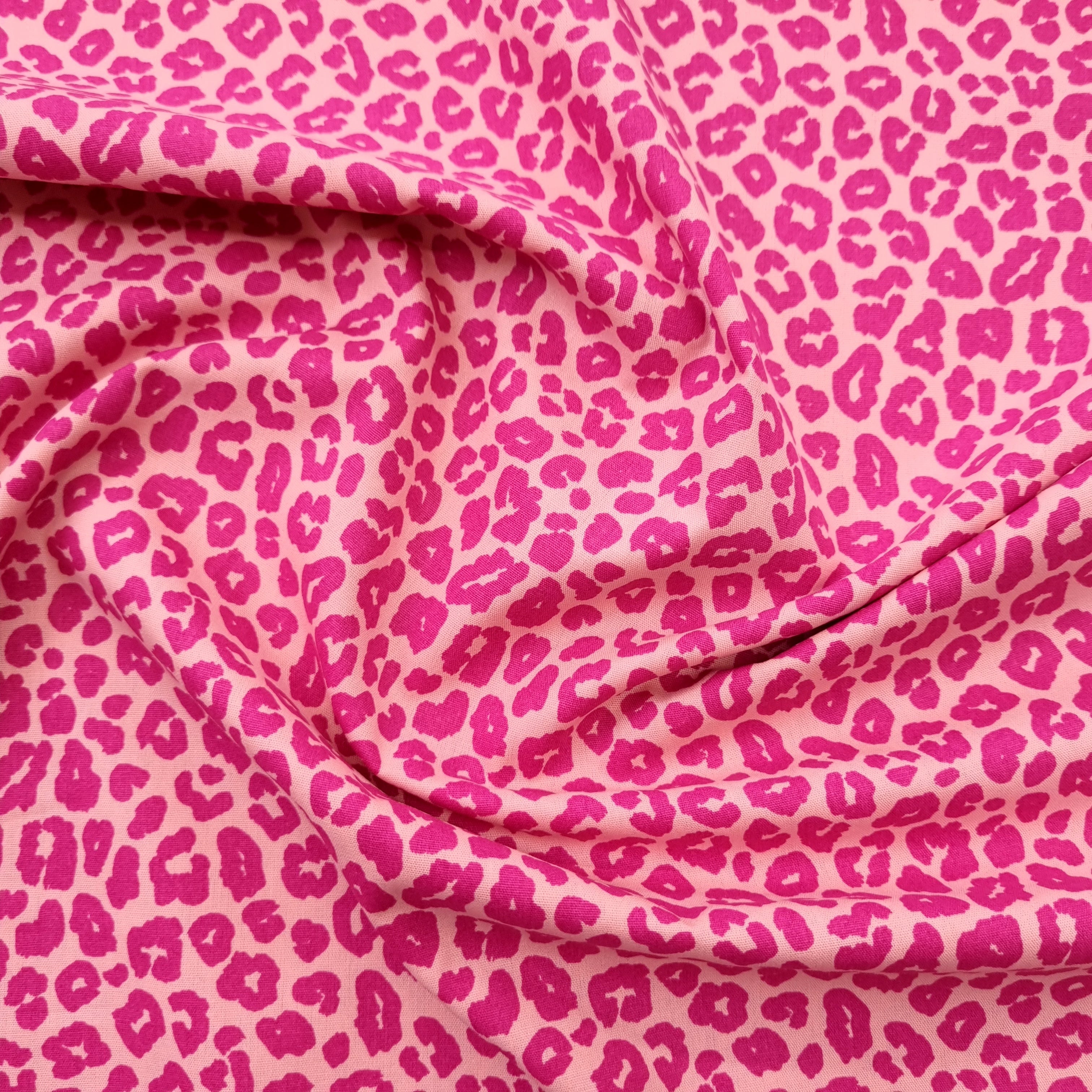 Leomuster rosa/pink Baumwolldruck Webstoff Swafing Malu - Stoffhaus