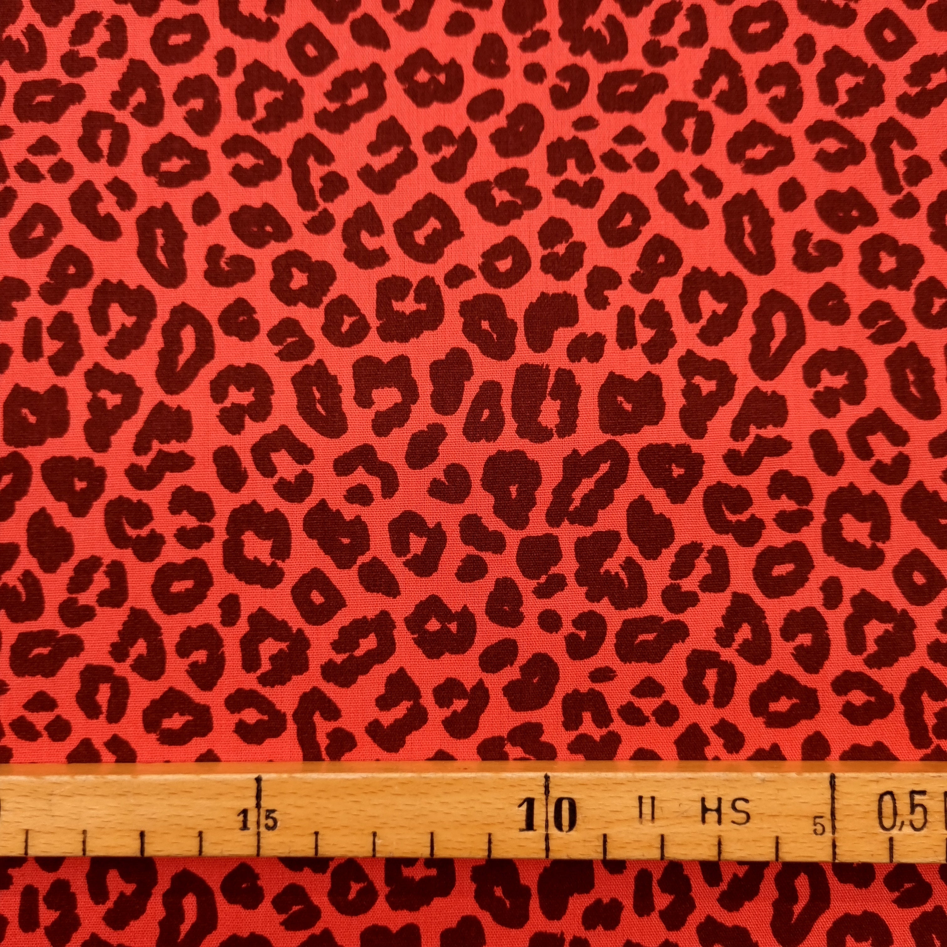 Leomuster rostrot Baumwolldruck Webstoff Swafing Malu - Stoffhaus