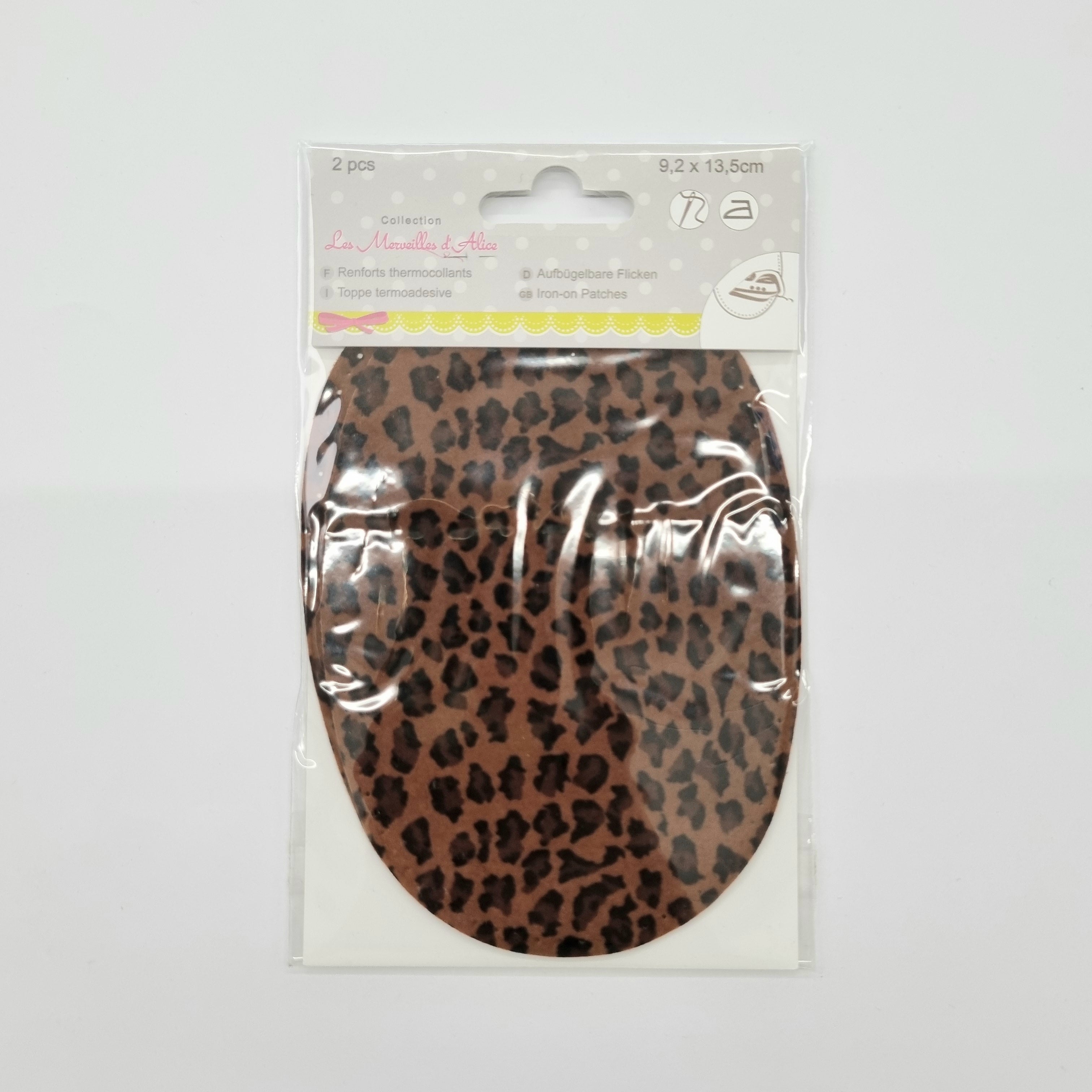 Leoprint Flicken oval braun Bänder Malu Stoffhaus Malu - Stoffhaus