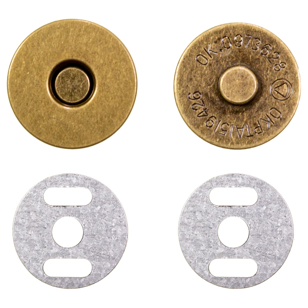 Magnetverschlüsse 19mm drei Farben Kurzware neu Veno altmessing Malu - Stoffhaus