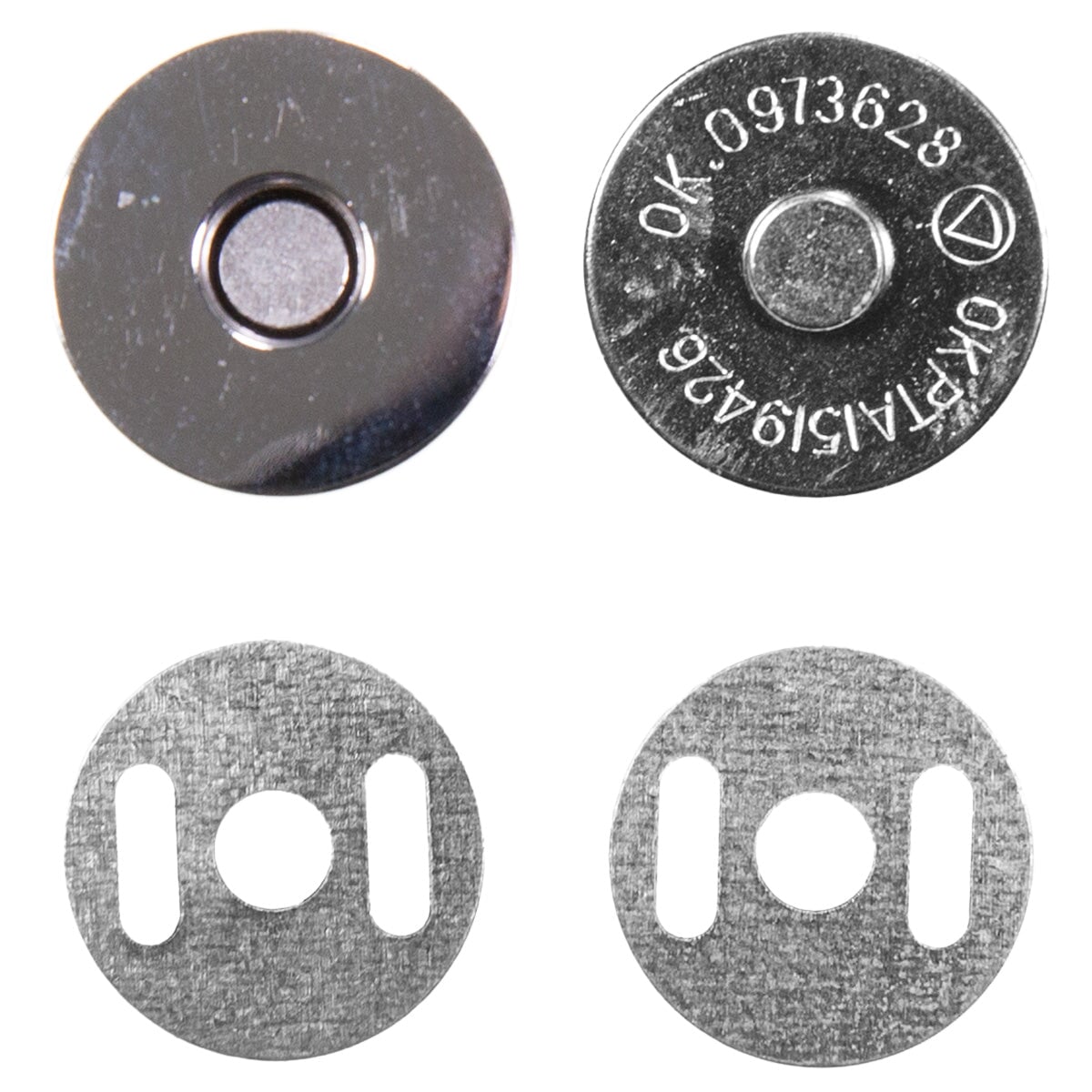 Magnetverschlüsse 19mm drei Farben Kurzware neu Veno Silber Malu - Stoffhaus