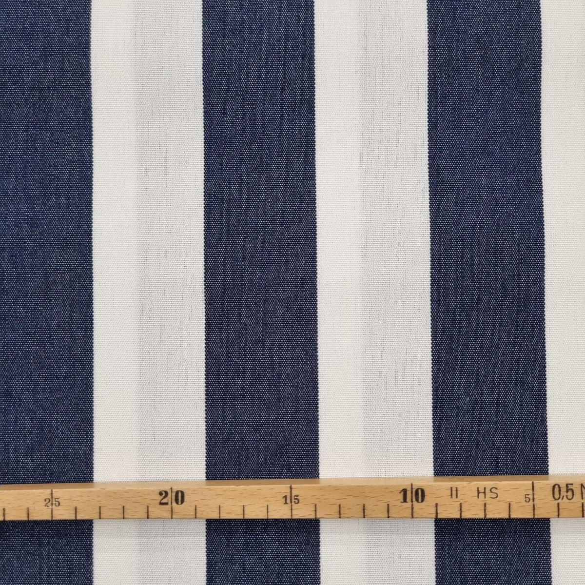Markisenstoff blau/weiße Streifen beschichtet Swafing Malu - Stoffhaus