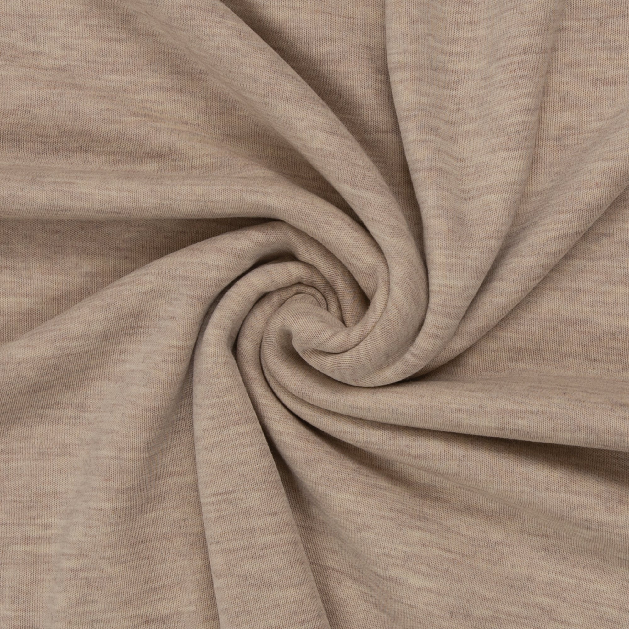 Merino Feinstrick vier Farben jersey, neu Malu Stoffhaus naturweiß melange 1010 Malu - Stoffhaus