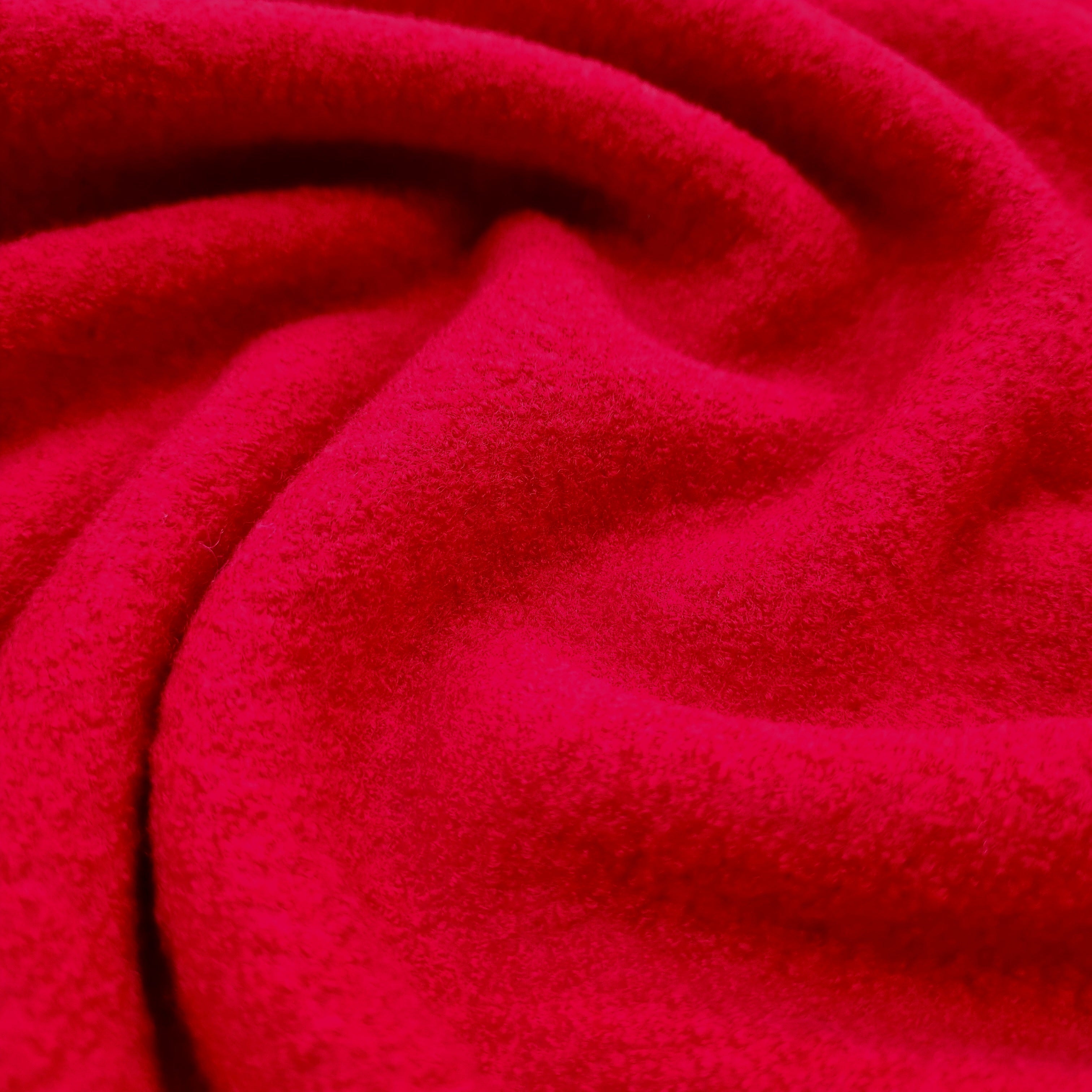 Merino Wollwalk uni hochrot Wollwalk Toptex Malu - Stoffhaus