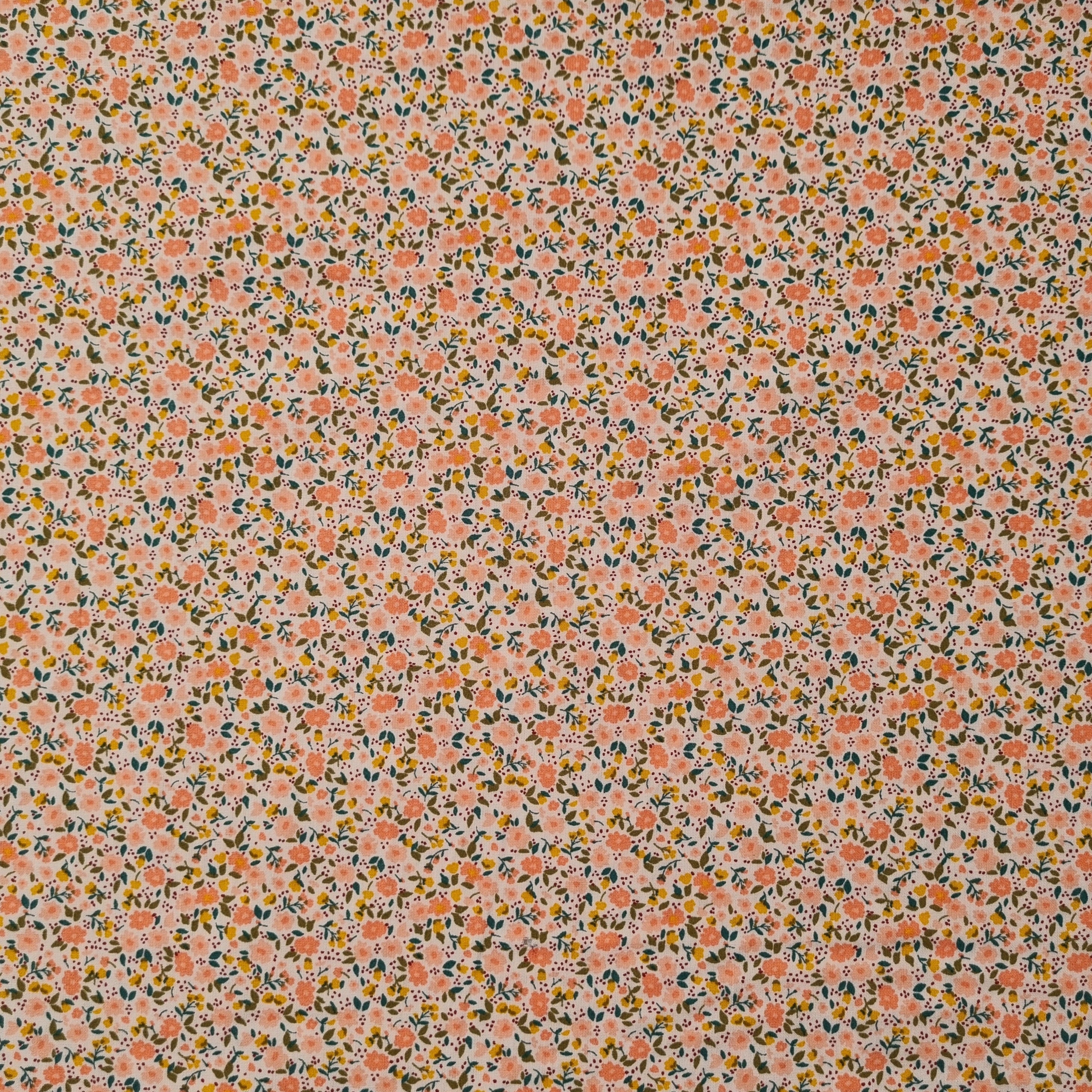 Mille Fleur apricot/weiß Webstoff Marin & Carbonell Malu - Stoffhaus