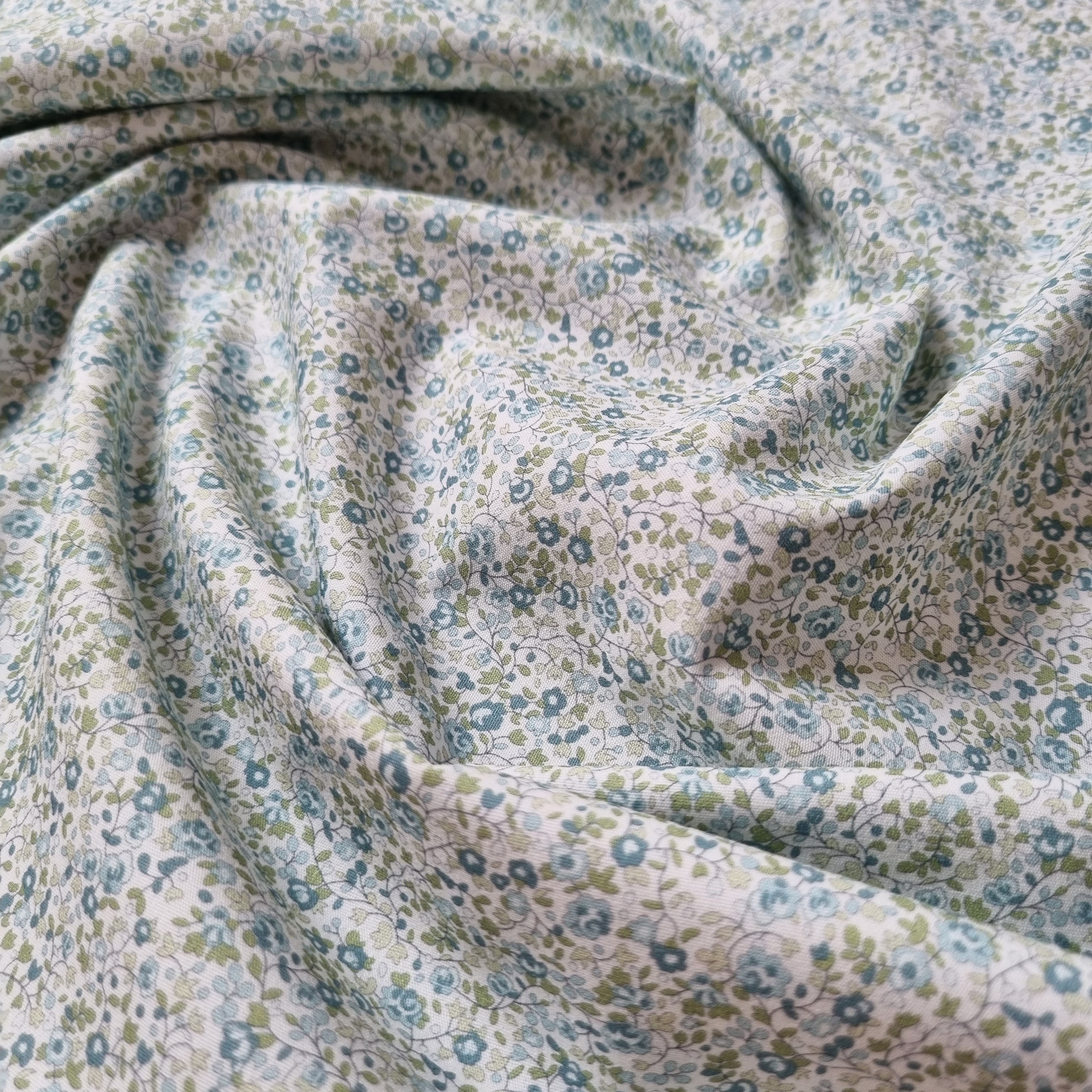 Mille Fleur blau/weiß Webstoff Marin & Carbonell Malu - Stoffhaus