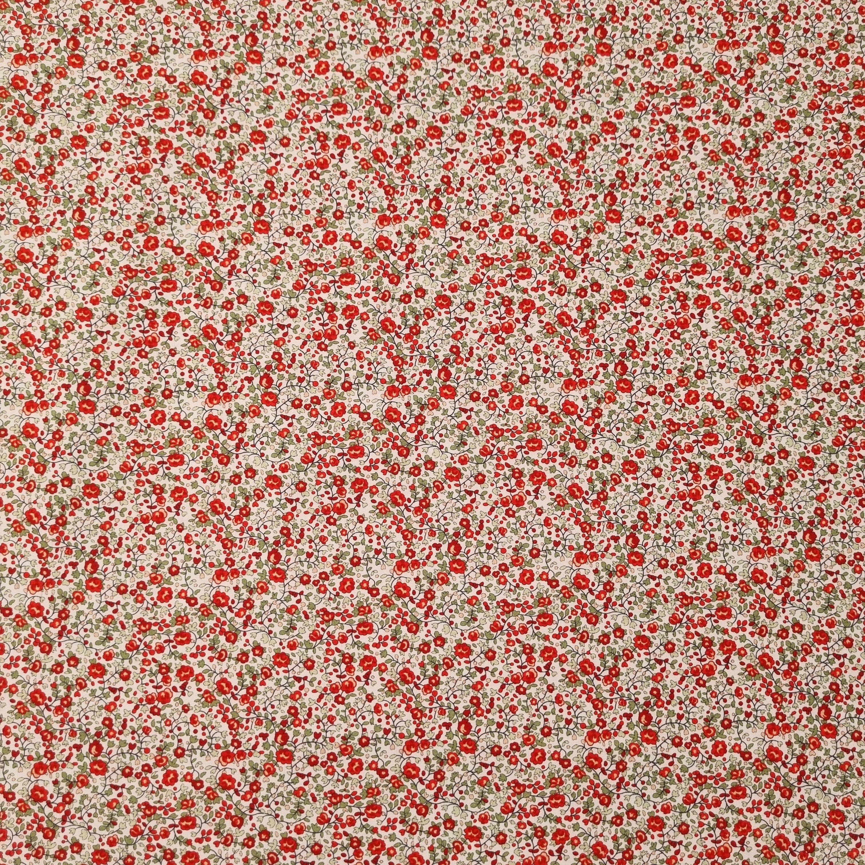 Mille Fleur rot/weiß Webstoff Marin & Carbonell Malu - Stoffhaus