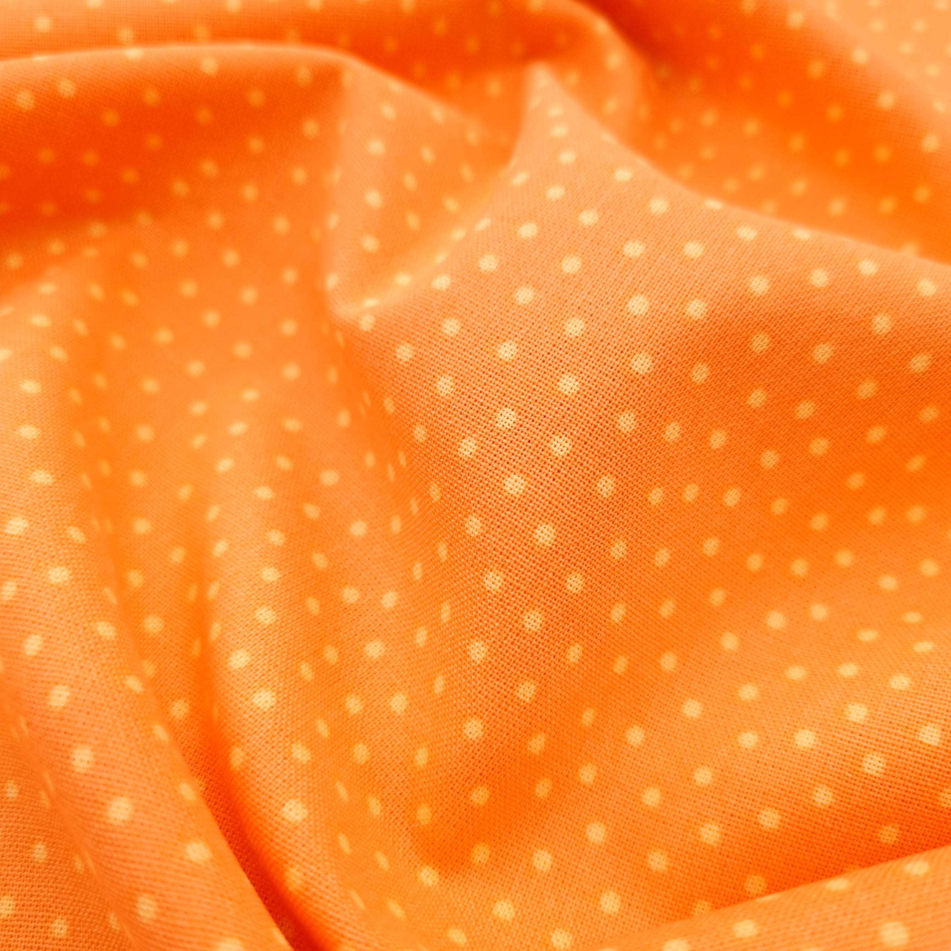 Minipünktchen orange/gelbe Westfalenstoffe Webstoff Westfalenstoffe Malu - Stoffhaus