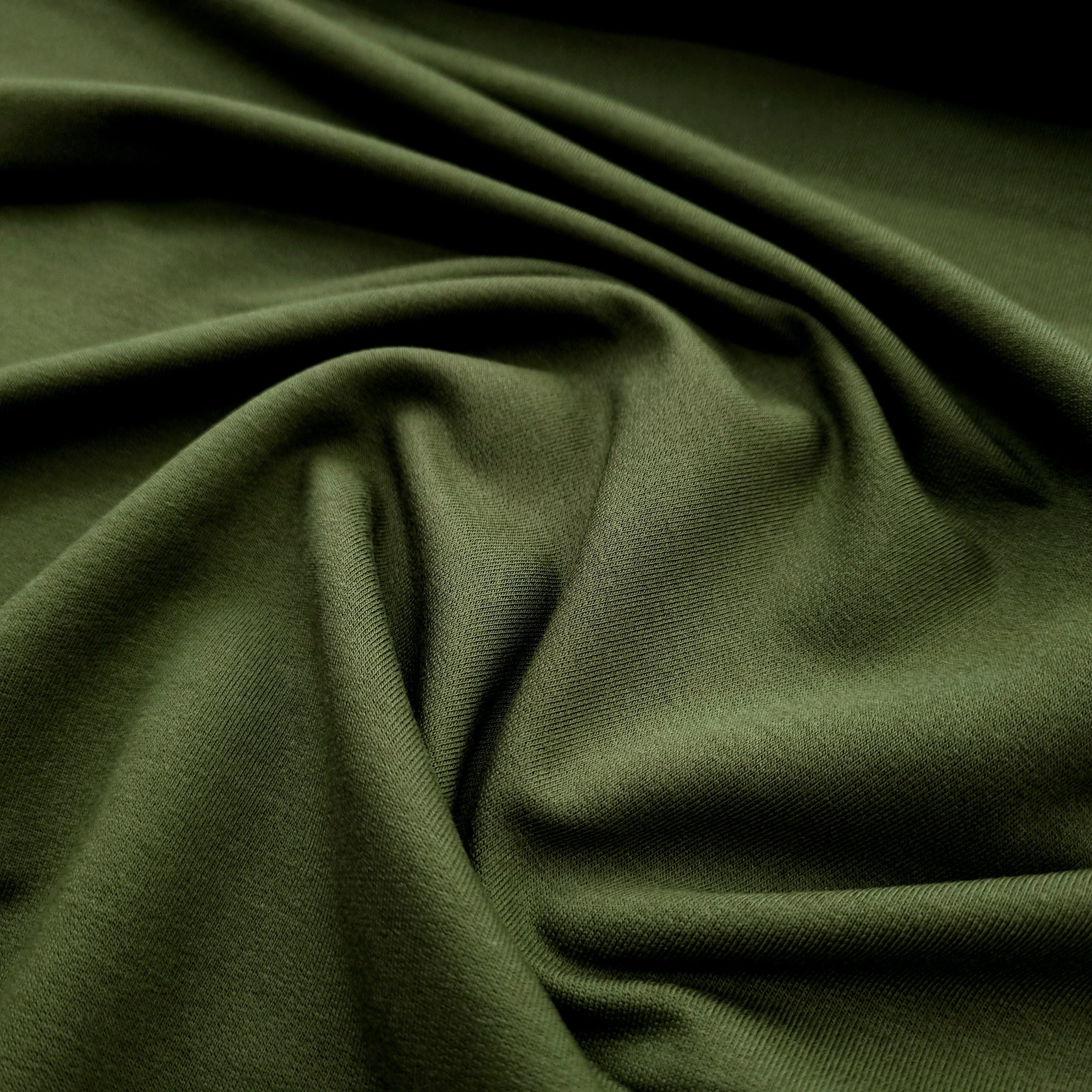 Modal French Terry verschiedene Farben Sweat, neu Verhees oliv 20 Malu - Stoffhaus