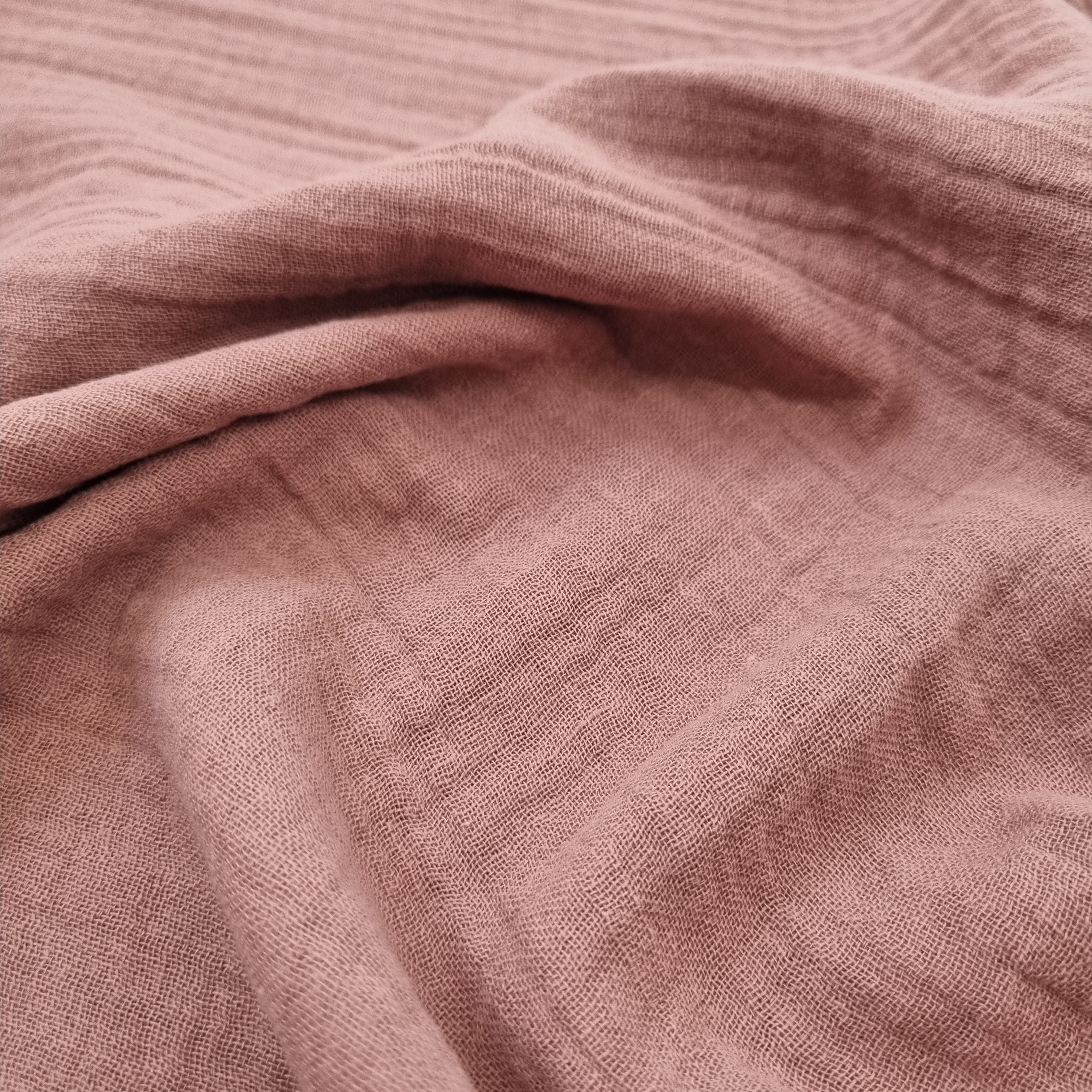 Musselin uni verschiedene Farben Musselin, neu Swafing mauve 18-1807 Malu - Stoffhaus
