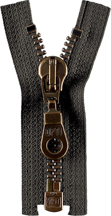 Opti M60 grau 001 Jackenreißverschluß teilbar 5mm Reißverschlüsse Opti Malu - Stoffhaus