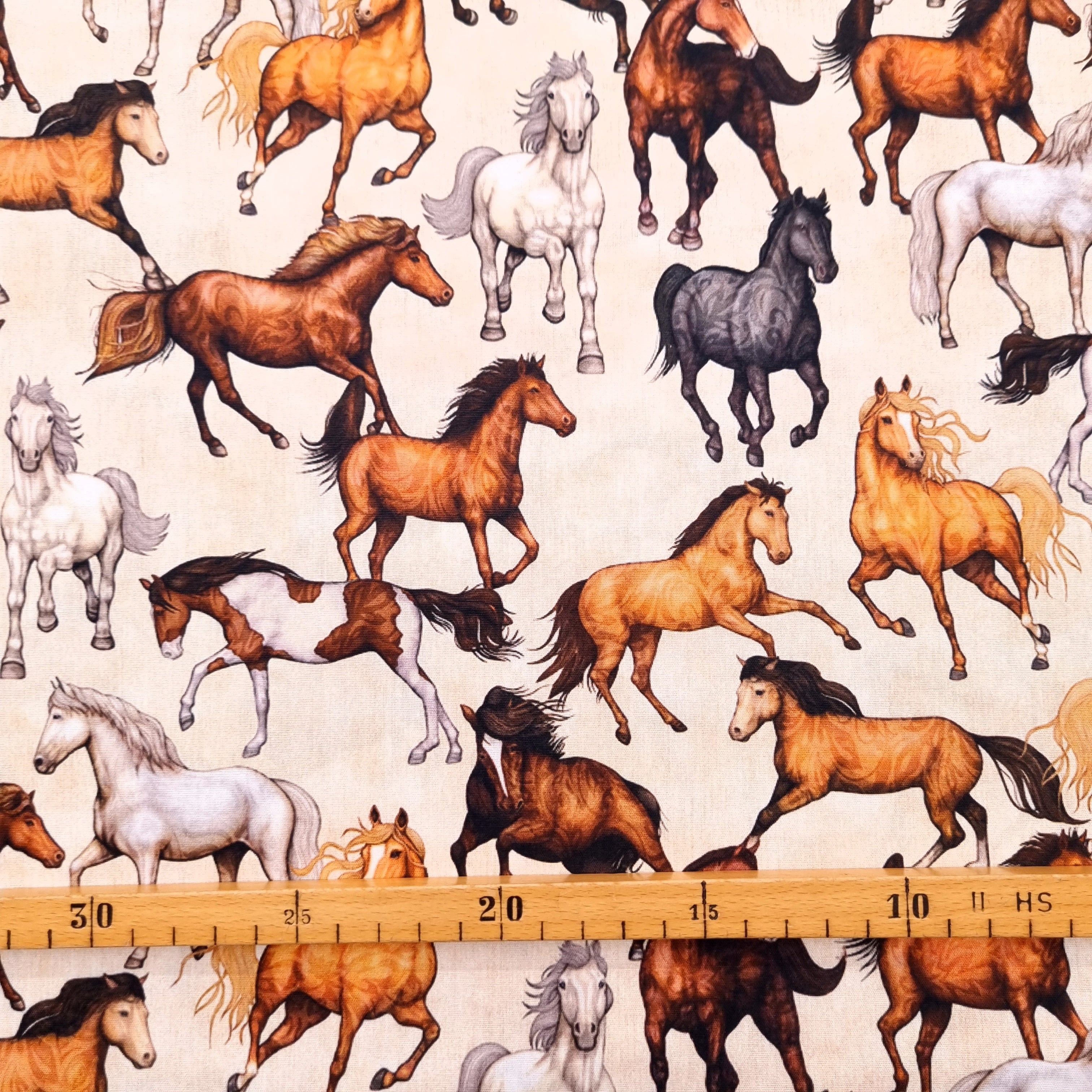 Pferde Baumwolldruck Webstoff Swafing Malu - Stoffhaus