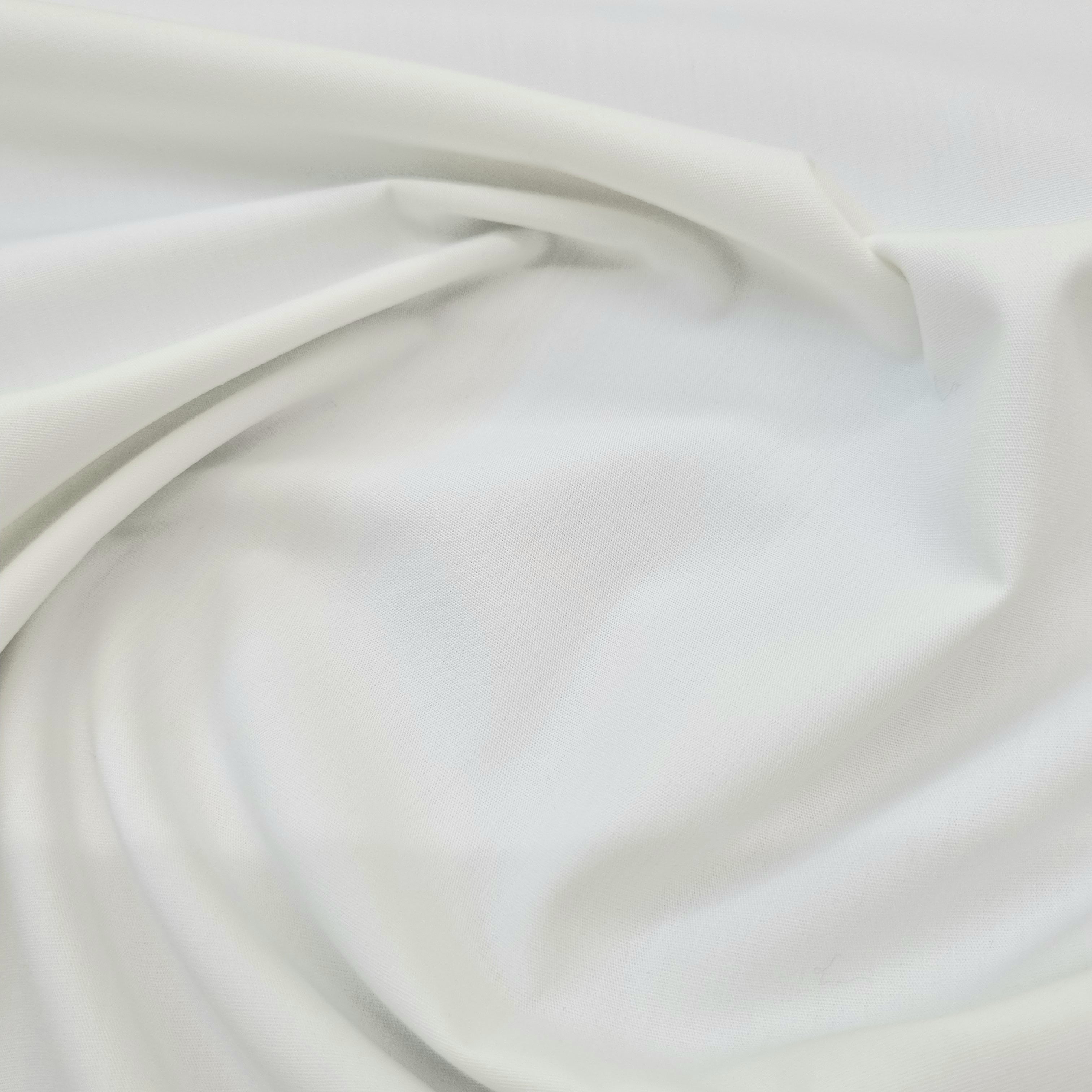 Popeline Biobaumwolle uni verschiedene Farben Webstoff, neu Verhees weiß 002 Malu - Stoffhaus