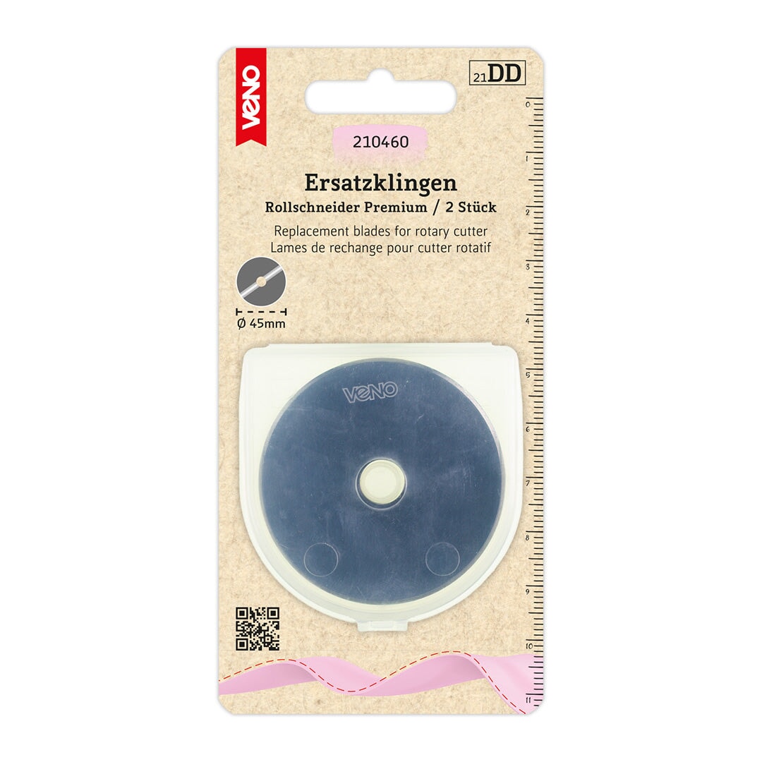 premium Ersatzklingen für Rollschneider 45mm Veno Kurzware Veno Malu - Stoffhaus